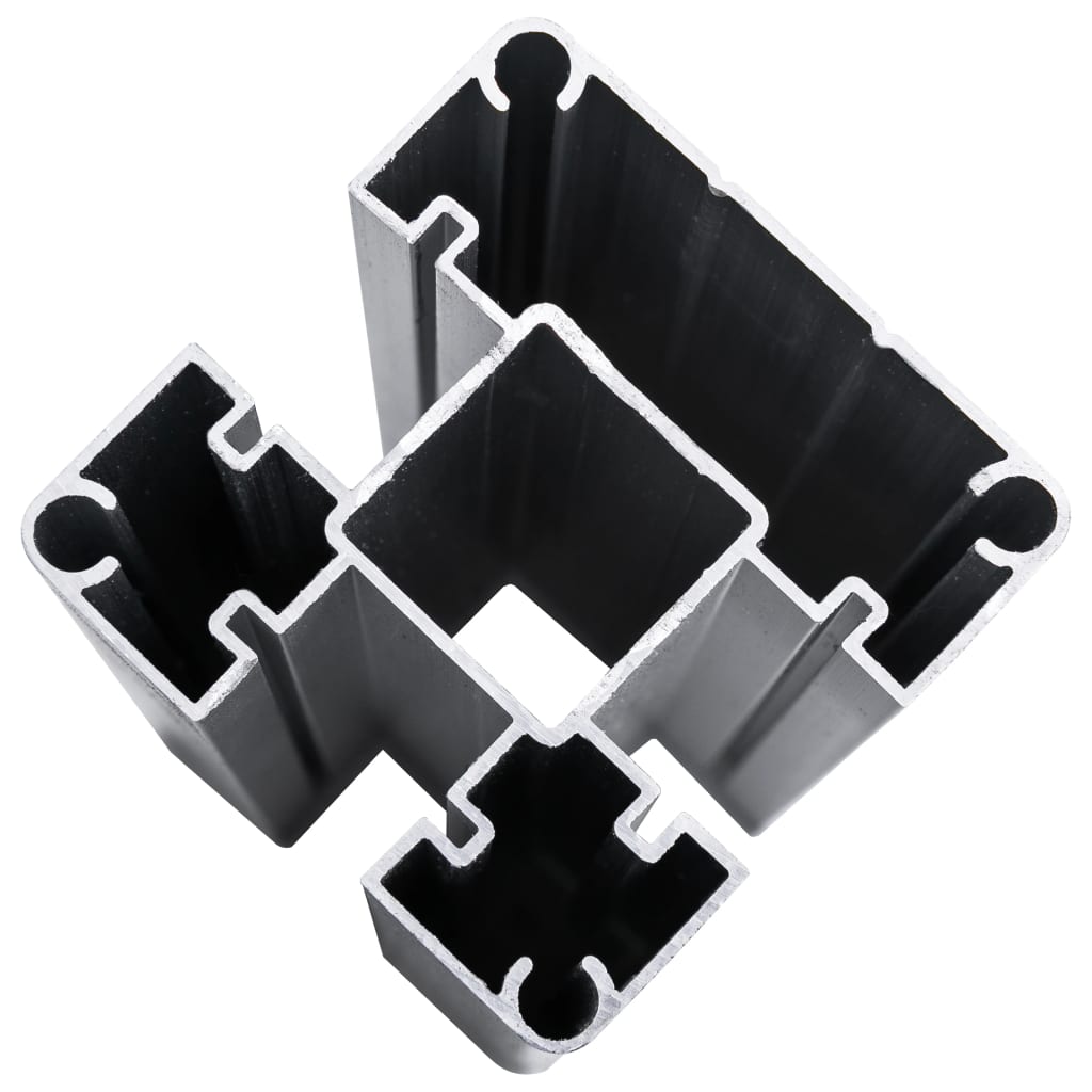 Fence Panel Set WPC 353x146 cm Black