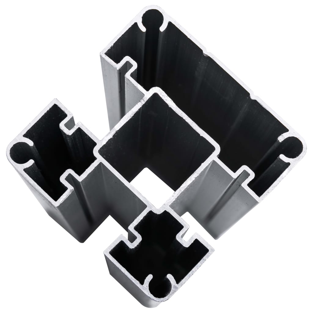Fence Panel Set WPC 526x146 cm Black