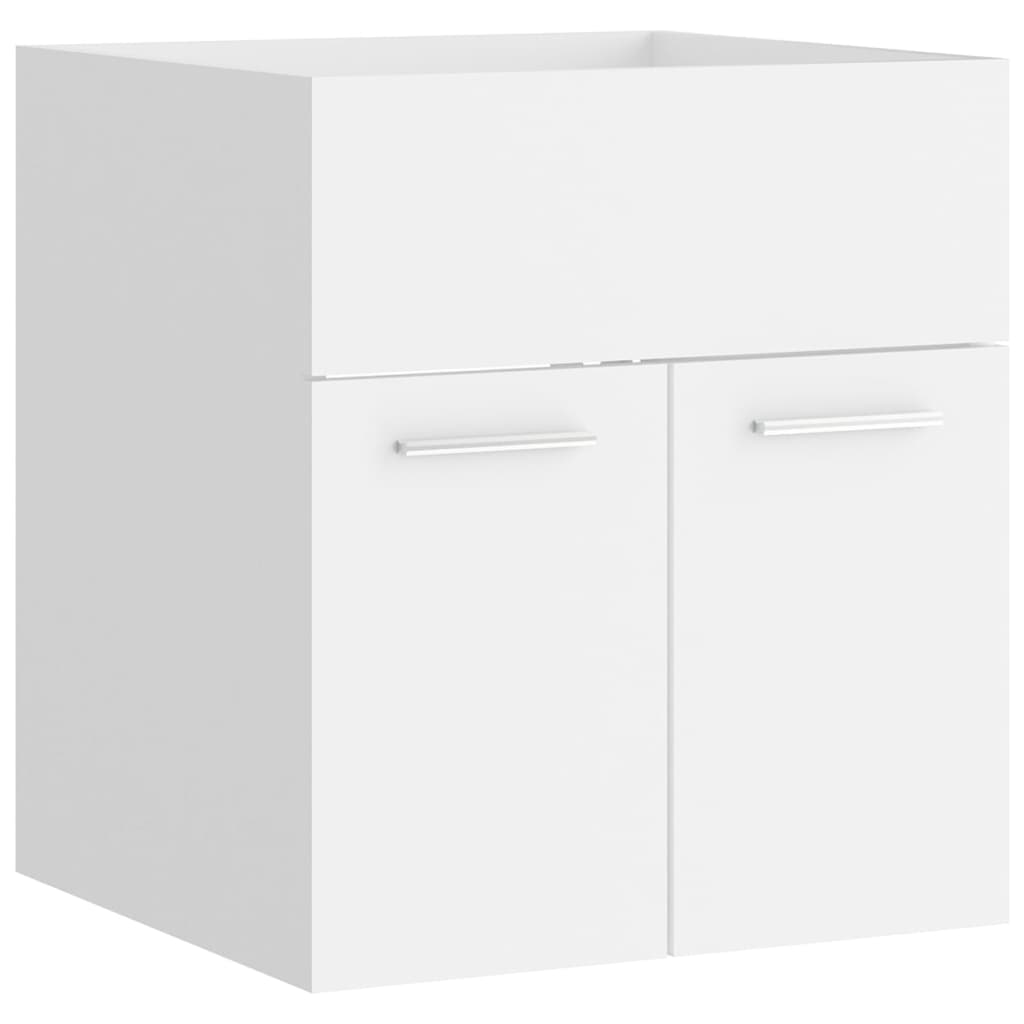 vidaXL Sink Cabinet with Built-in Basin White Engineered Wood