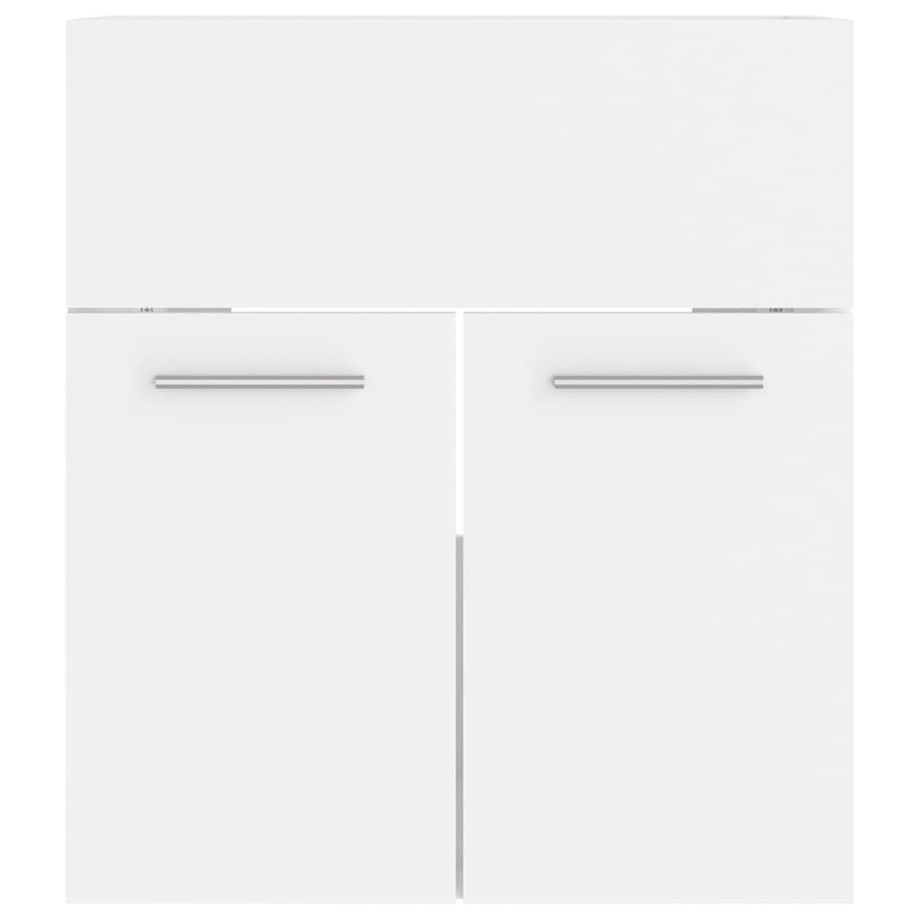 vidaXL Sink Cabinet with Built-in Basin White Engineered Wood