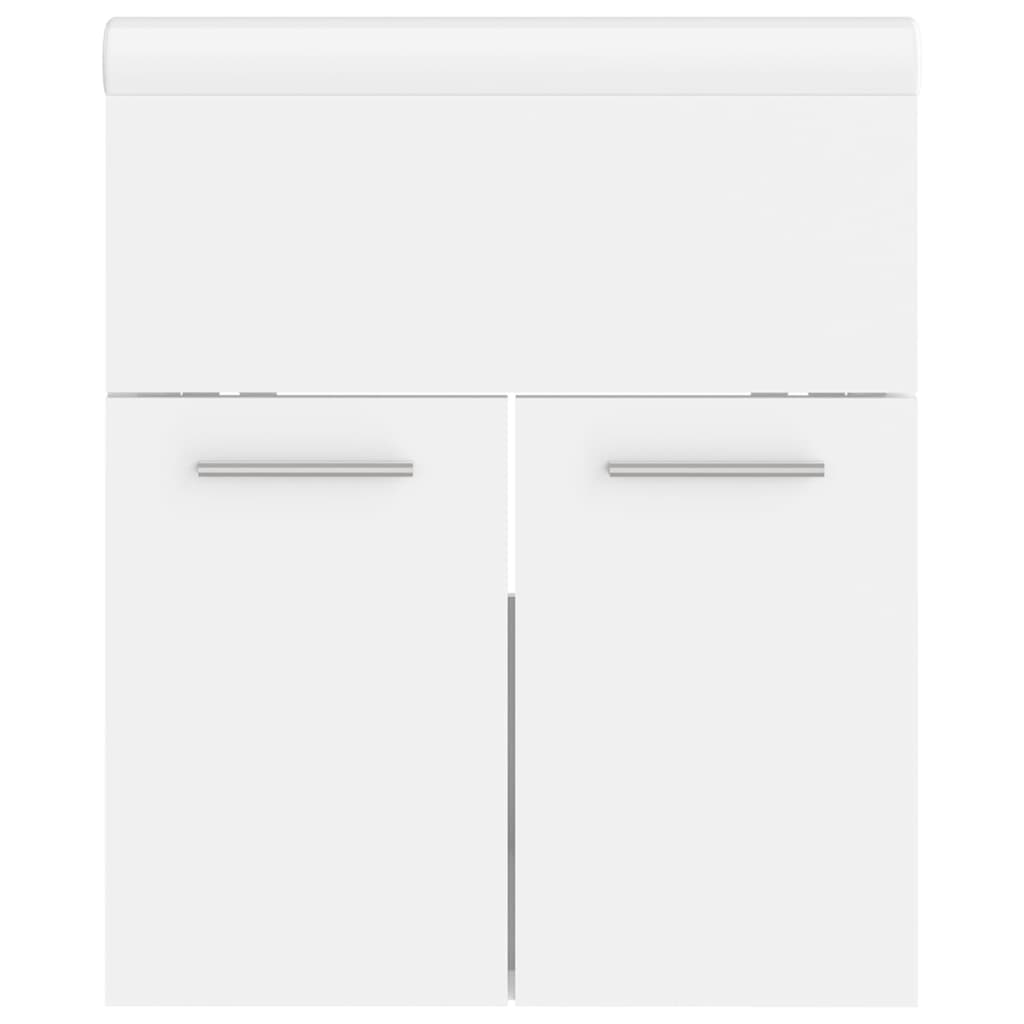 vidaXL Sink Cabinet with Built-in Basin White Engineered Wood