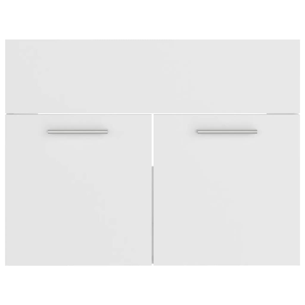 vidaXL Sink Cabinet with Built-in Basin White Engineered Wood