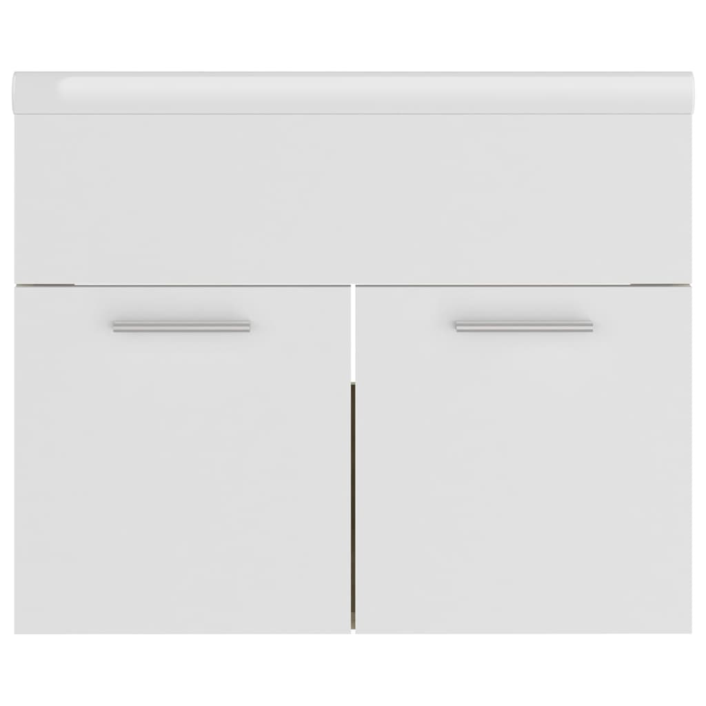 vidaXL Sink Cabinet with Built-in Basin White and Sonoma Oak Engineered Wood