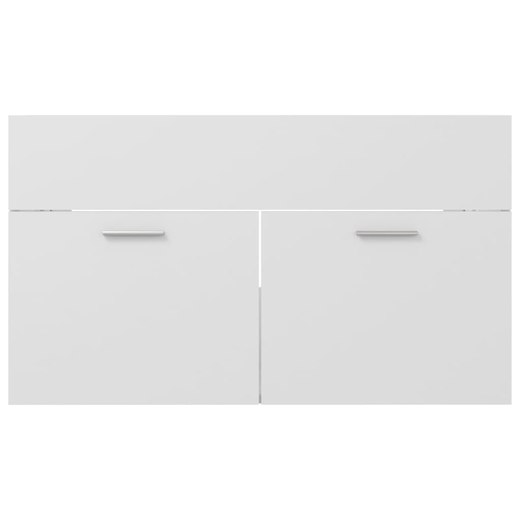 vidaXL Sink Cabinet with Built-in Basin White Engineered Wood