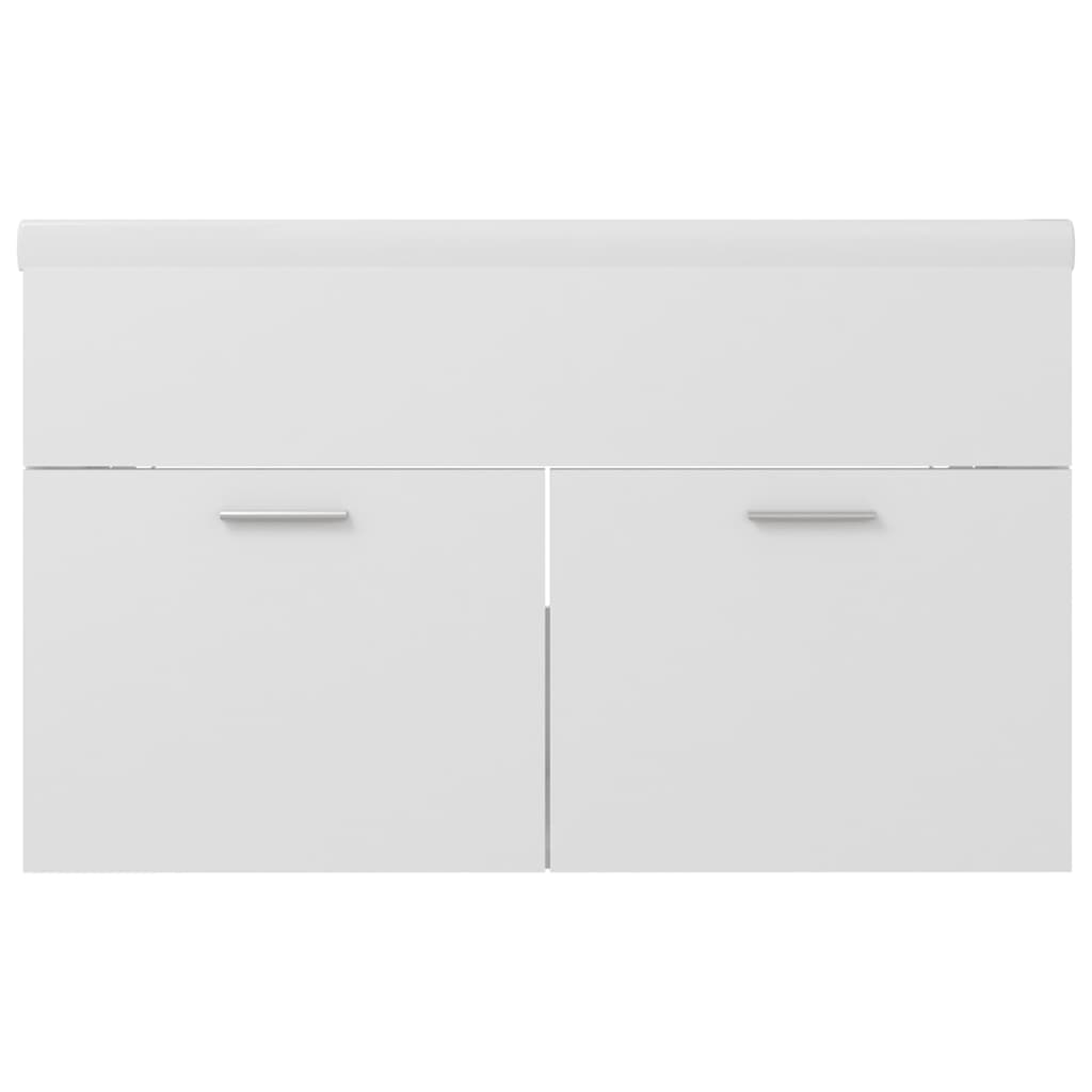 vidaXL Sink Cabinet with Built-in Basin White Engineered Wood