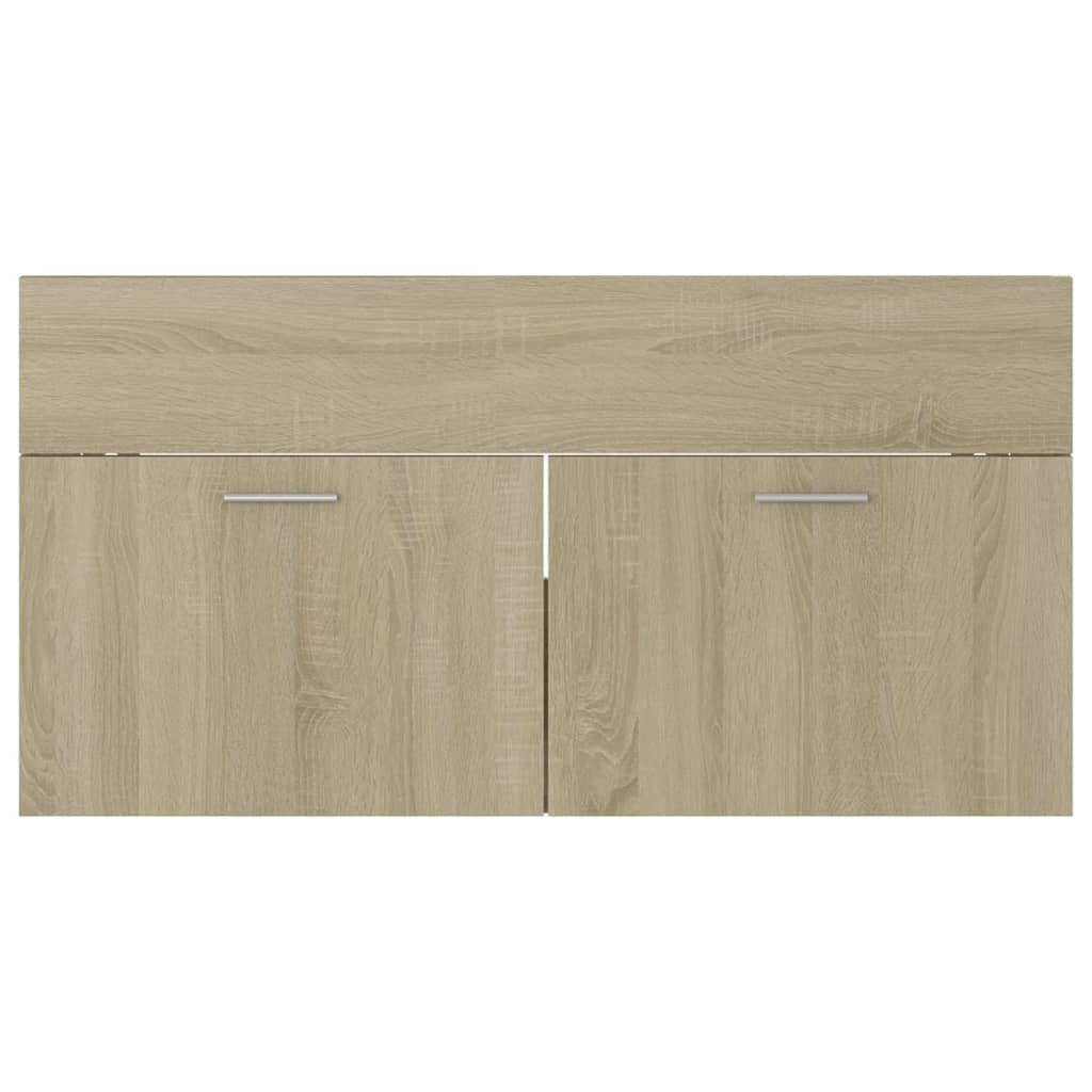 vidaXL Sink Cabinet with Built-in Basin Sonoma Oak Engineered Wood