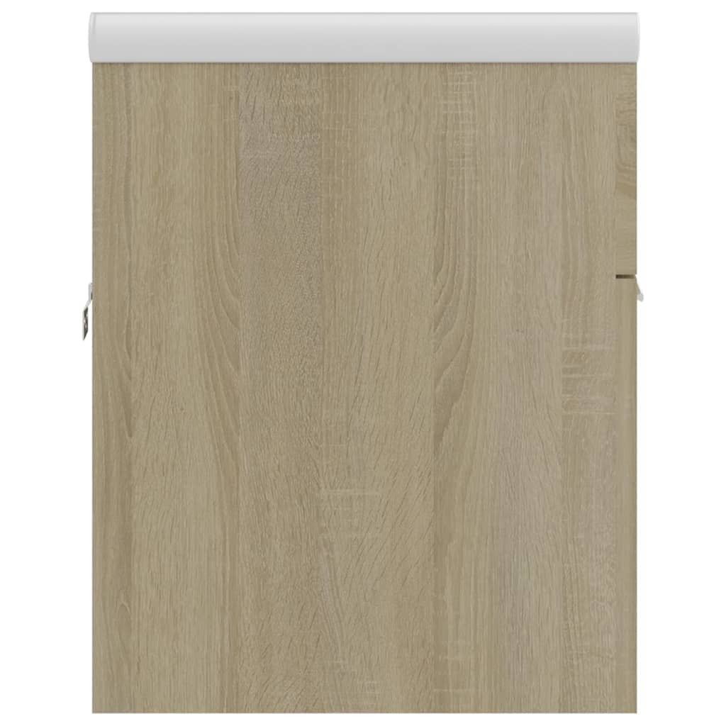 vidaXL Sink Cabinet with Built-in Basin Sonoma Oak Engineered Wood