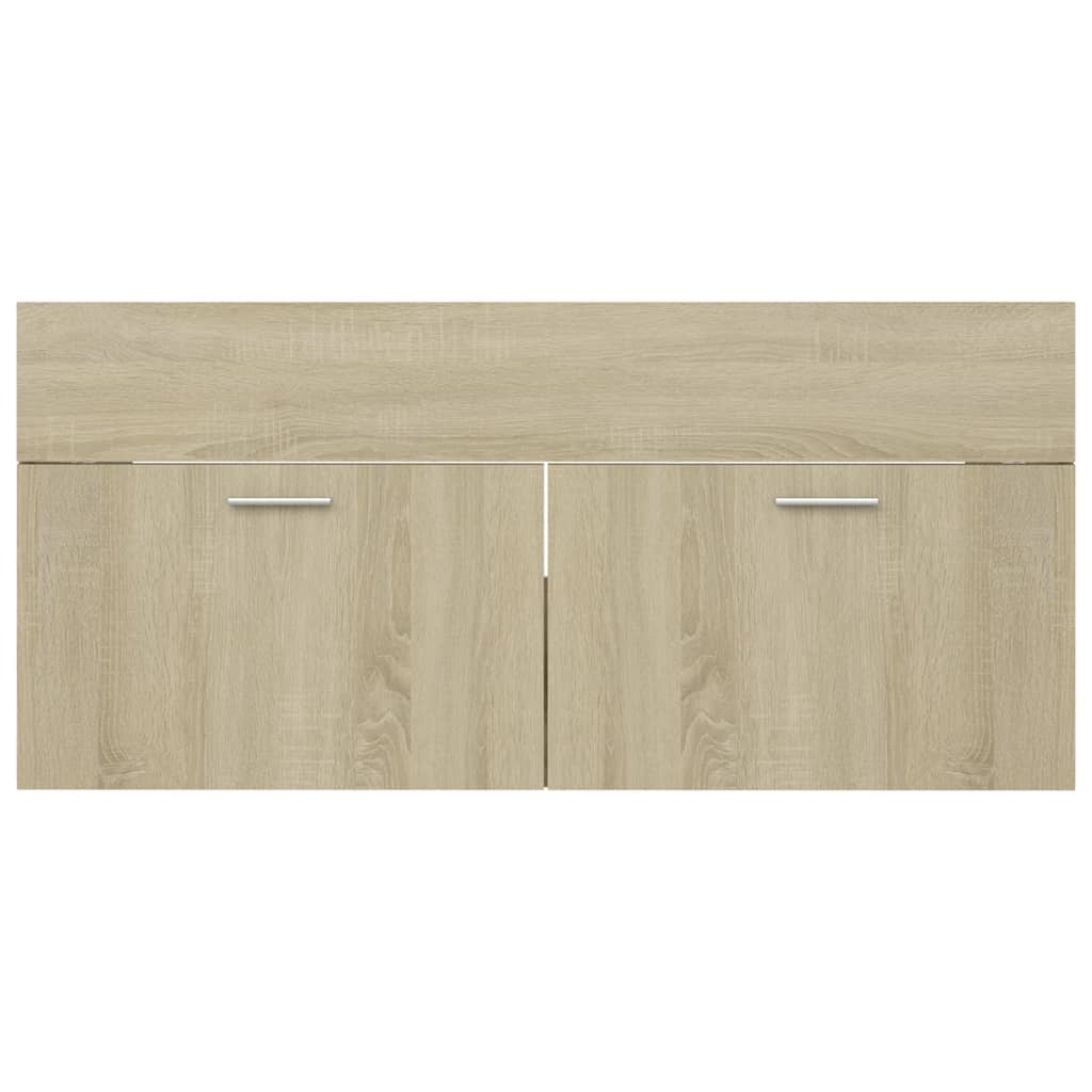 vidaXL Sink Cabinet with Built-in Basin Sonoma Oak Engineered Wood