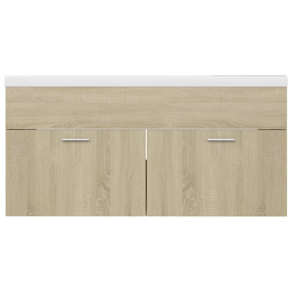 vidaXL Sink Cabinet with Built-in Basin Sonoma Oak Engineered Wood