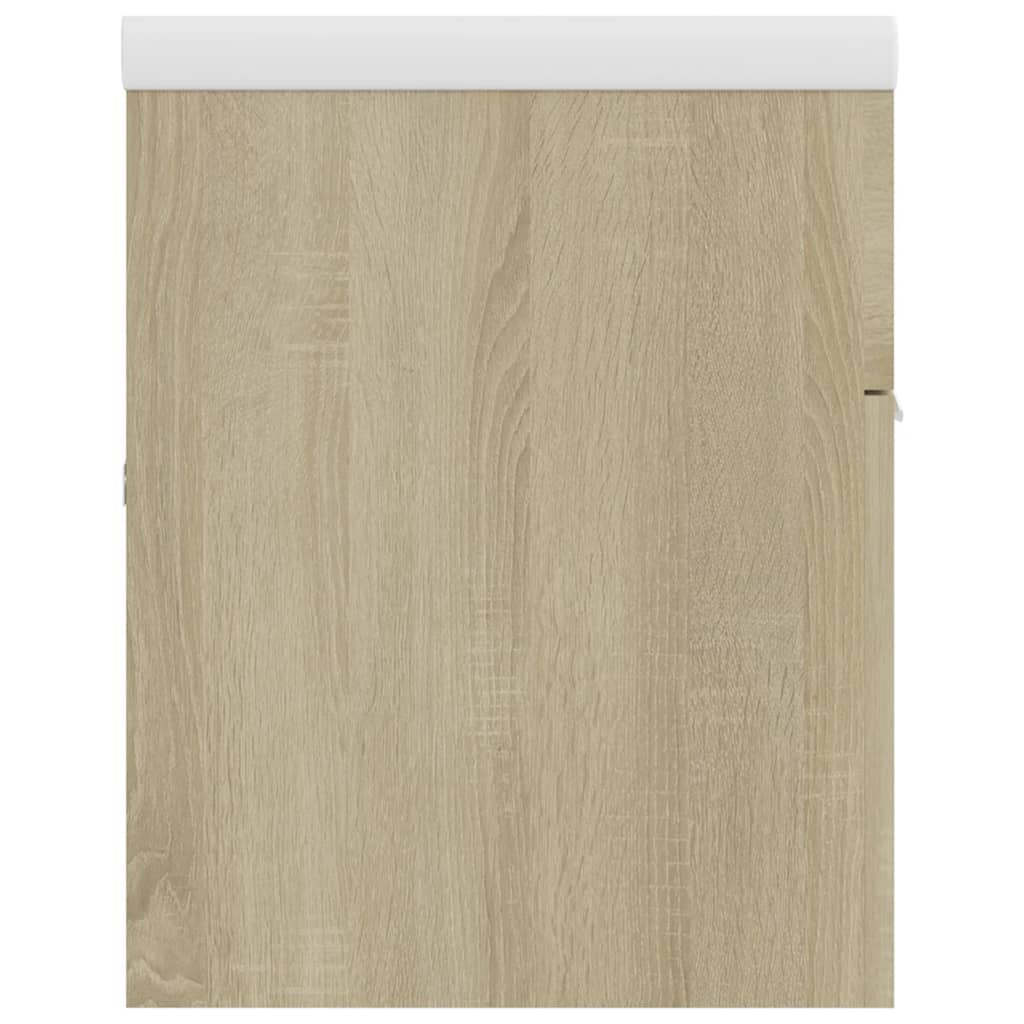 vidaXL Sink Cabinet with Built-in Basin Sonoma Oak Engineered Wood