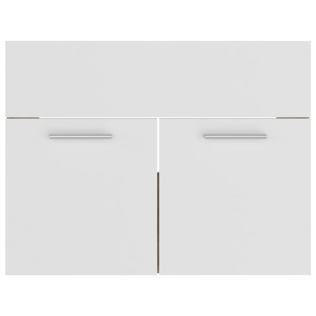 vidaXL Bathroom Furniture Set White and Sonoma Oak Engineered Wood