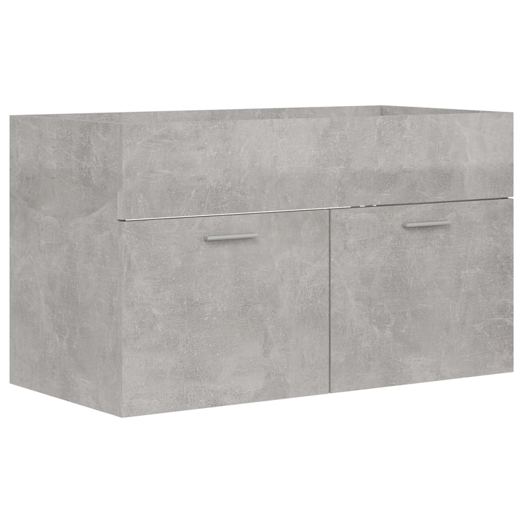 vidaXL Bathroom Furniture Set Concrete Grey Engineered Wood