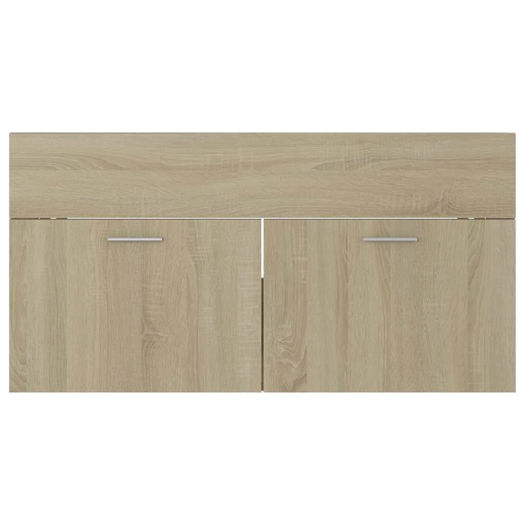 vidaXL Bathroom Furniture Set Sonoma Oak Engineered Wood