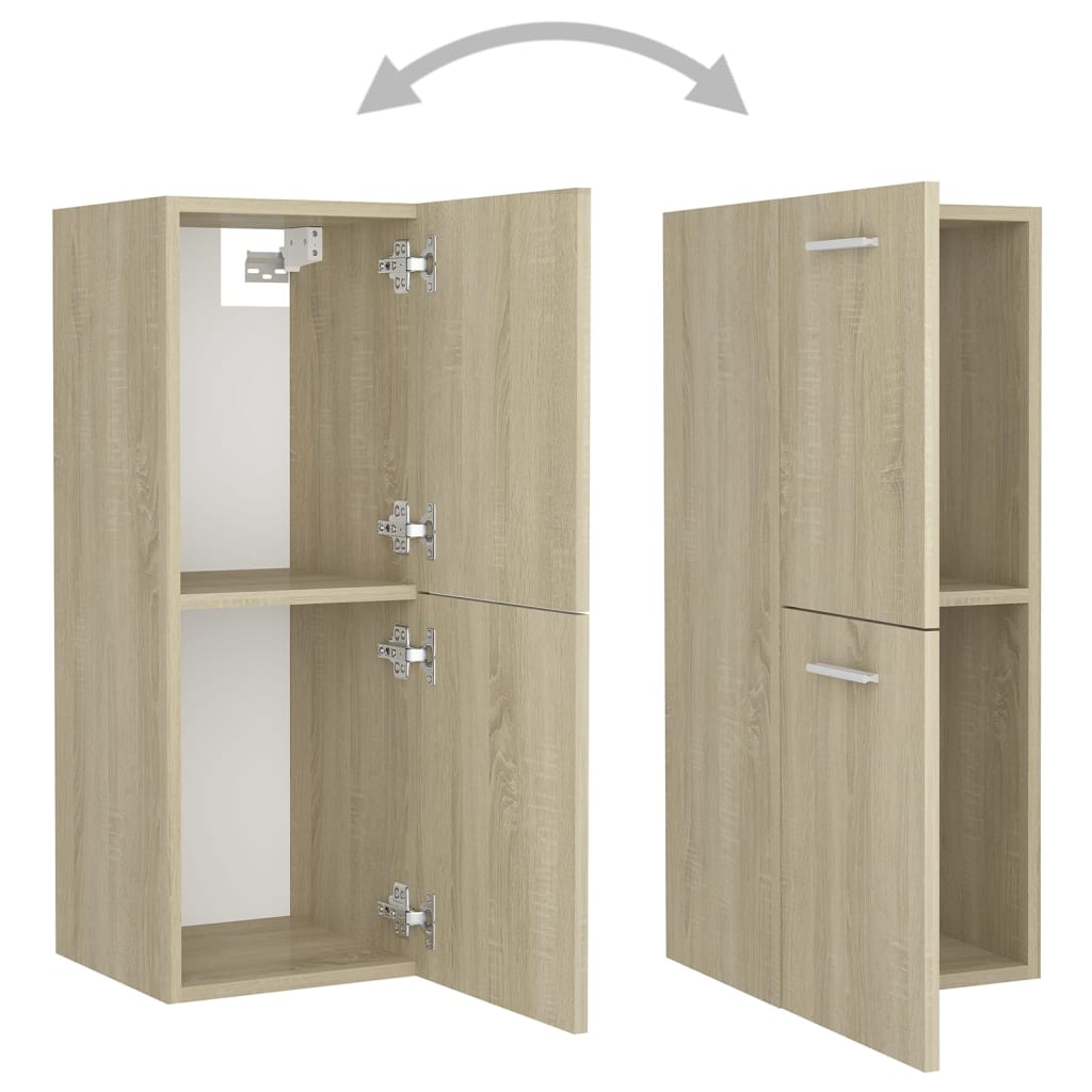 vidaXL Bathroom Furniture Set Sonoma Oak Engineered Wood