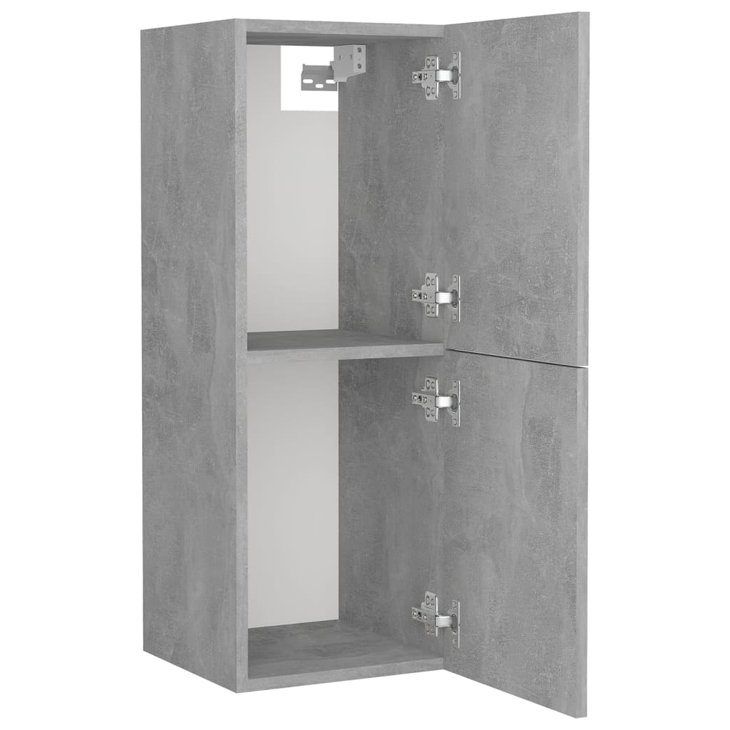 vidaXL Bathroom Furniture Set Concrete Grey Engineered Wood