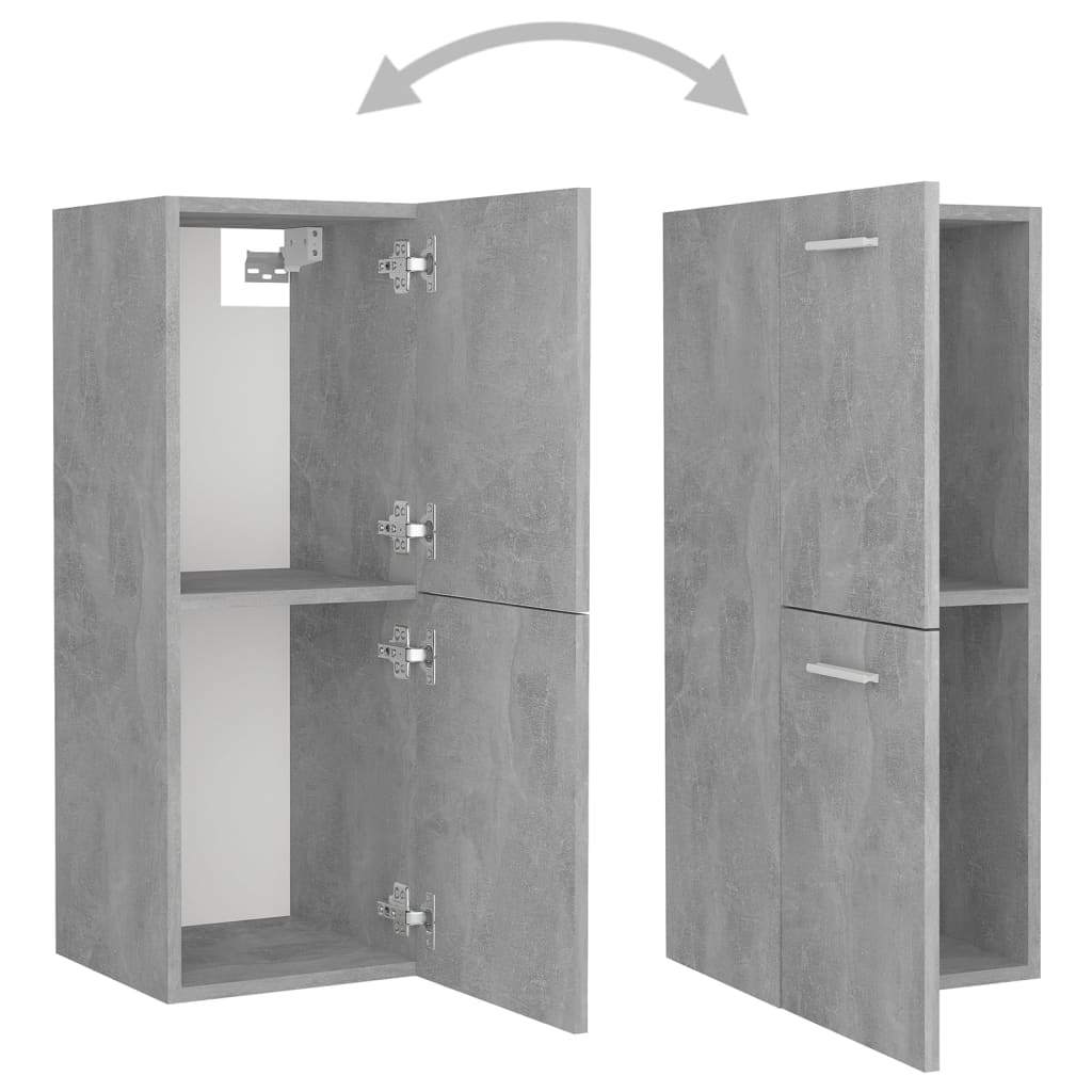 vidaXL Bathroom Furniture Set Concrete Grey Engineered Wood