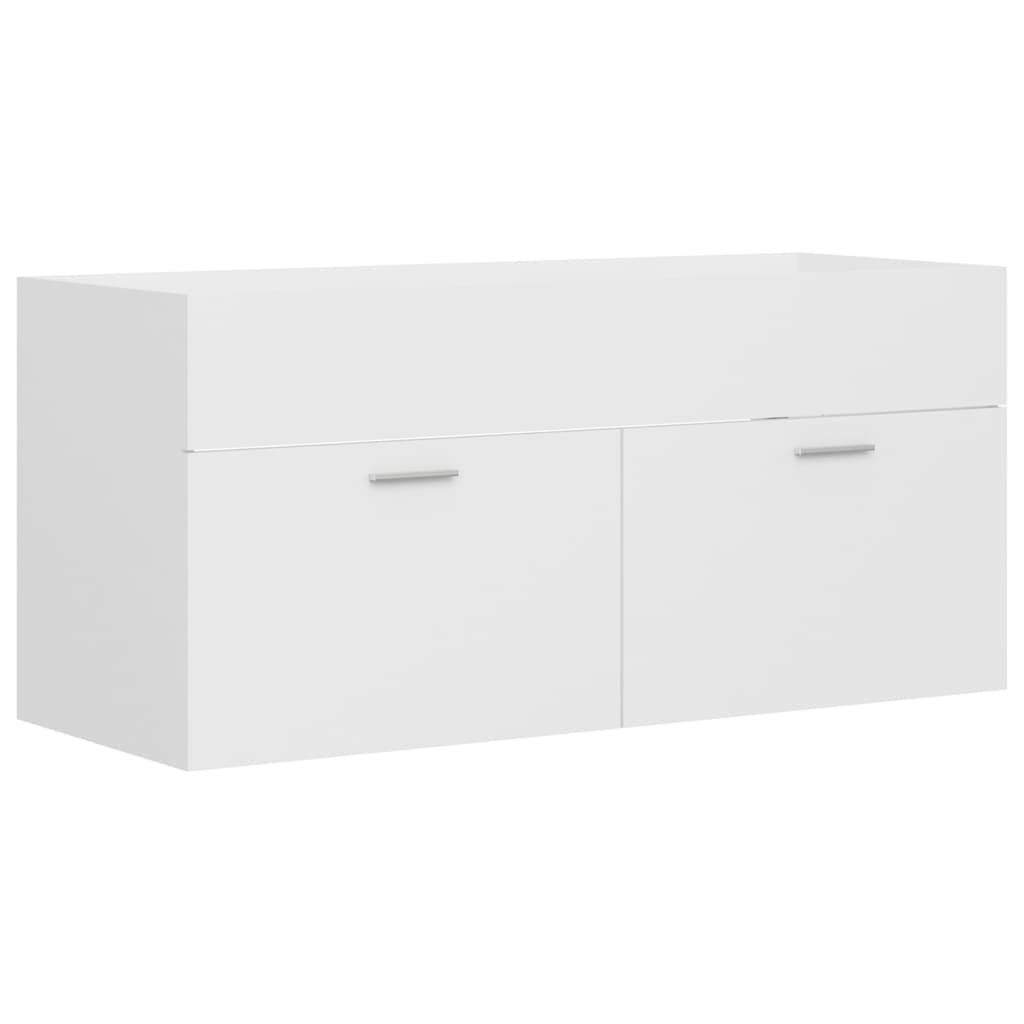 vidaXL Bathroom Furniture Set White Engineered Wood