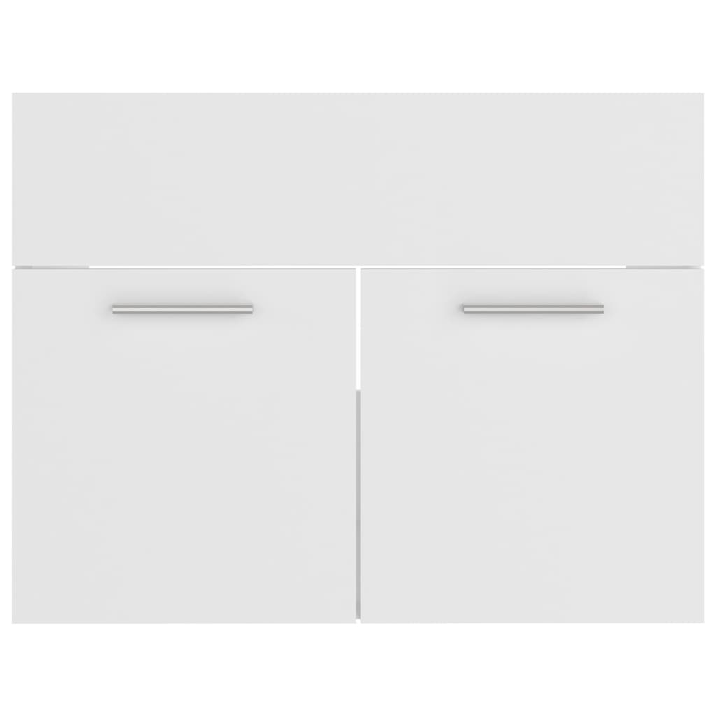 vidaXL Sink Cabinet with Built-in Basin White Engineered Wood