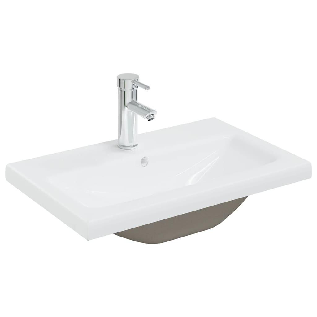 vidaXL Sink Cabinet with Built-in Basin White Engineered Wood