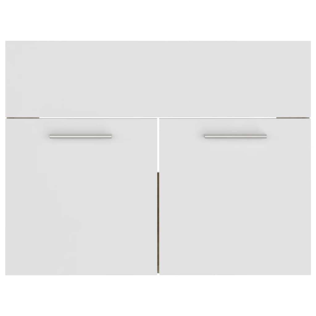 vidaXL Sink Cabinet with Built-in Basin White and Sonoma Oak Engineered Wood