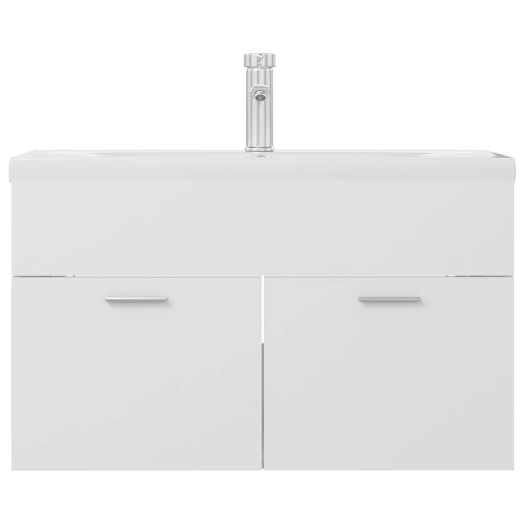 vidaXL Sink Cabinet with Built-in Basin White Engineered Wood