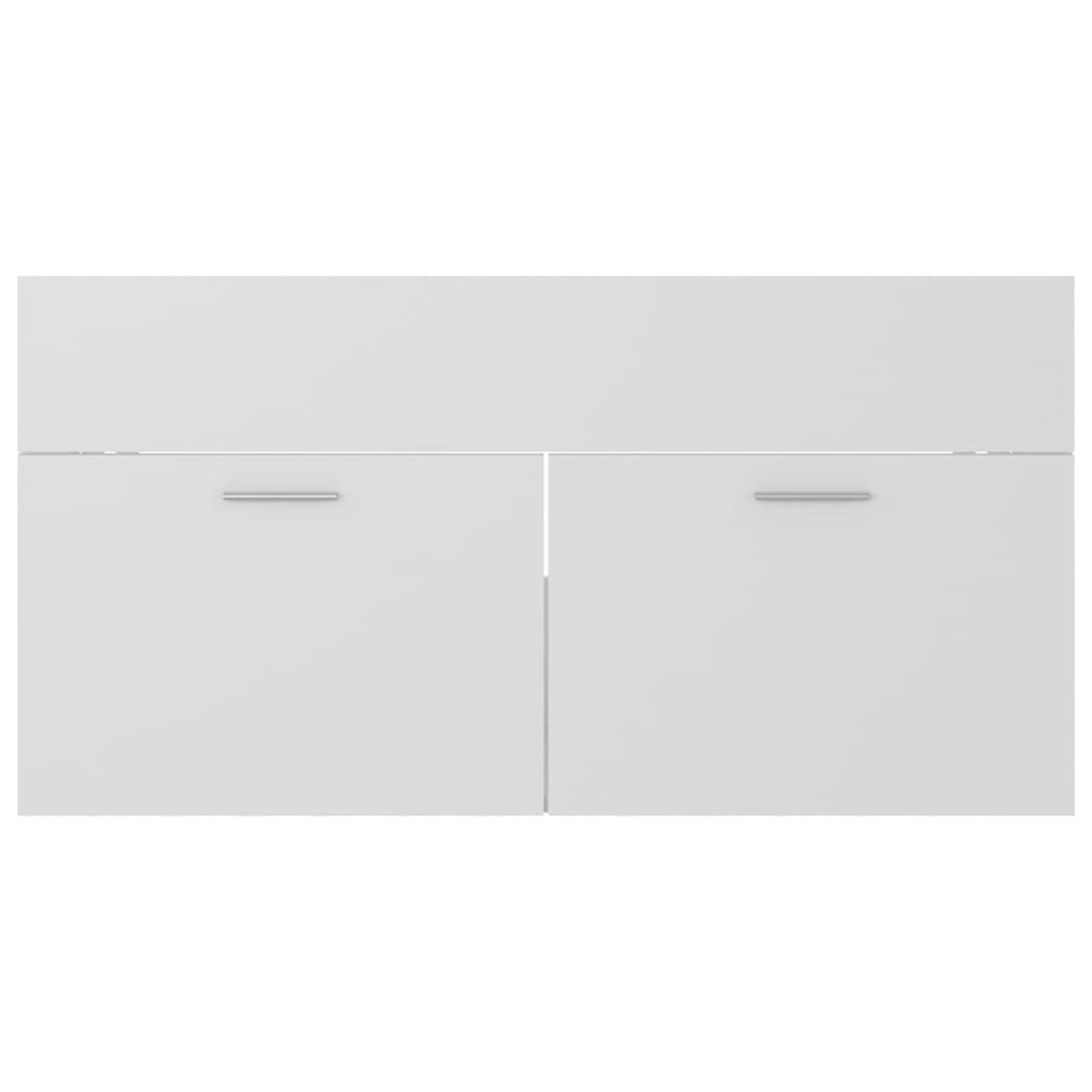 vidaXL Sink Cabinet with Built-in Basin White Engineered Wood