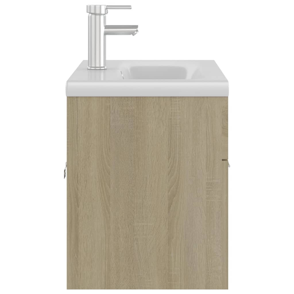 vidaXL Sink Cabinet with Built-in Basin Sonoma Oak Engineered Wood