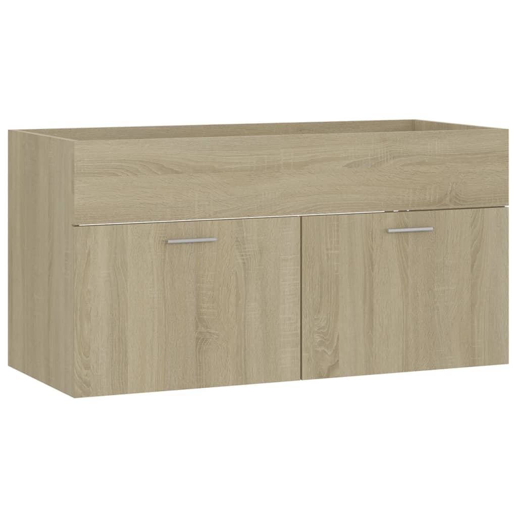 vidaXL Sink Cabinet with Built-in Basin Sonoma Oak Engineered Wood