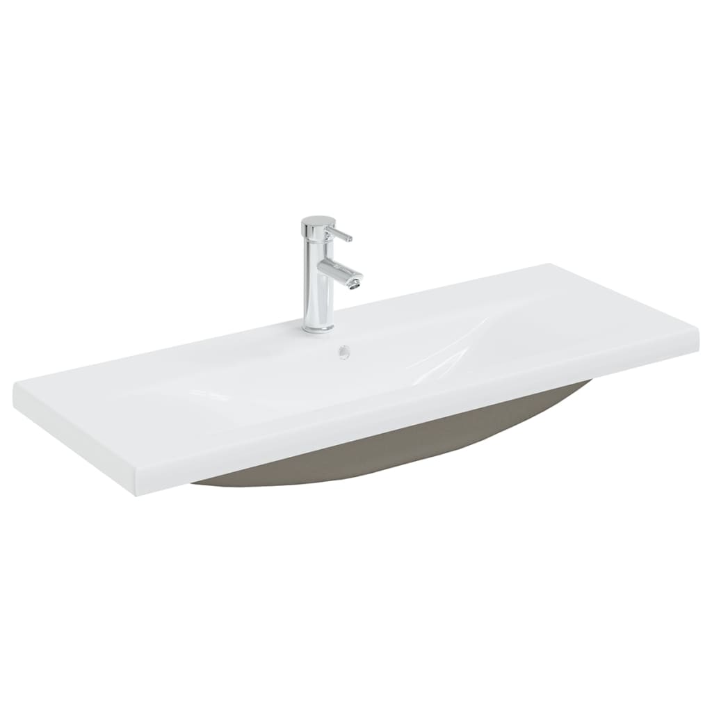 vidaXL Sink Cabinet with Built-in Basin Grey Engineered Wood