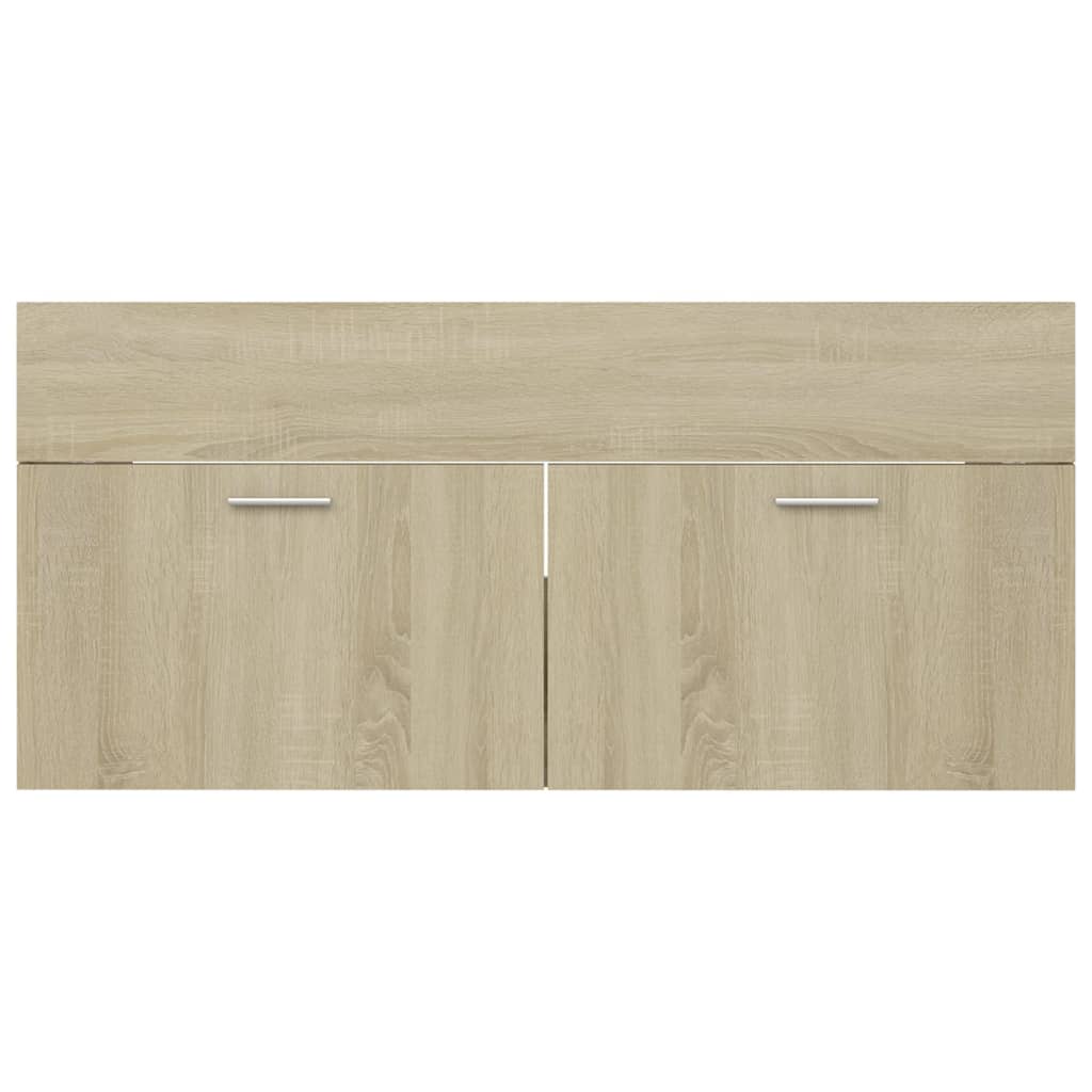 vidaXL Sink Cabinet with Built-in Basin Sonoma Oak Engineered Wood