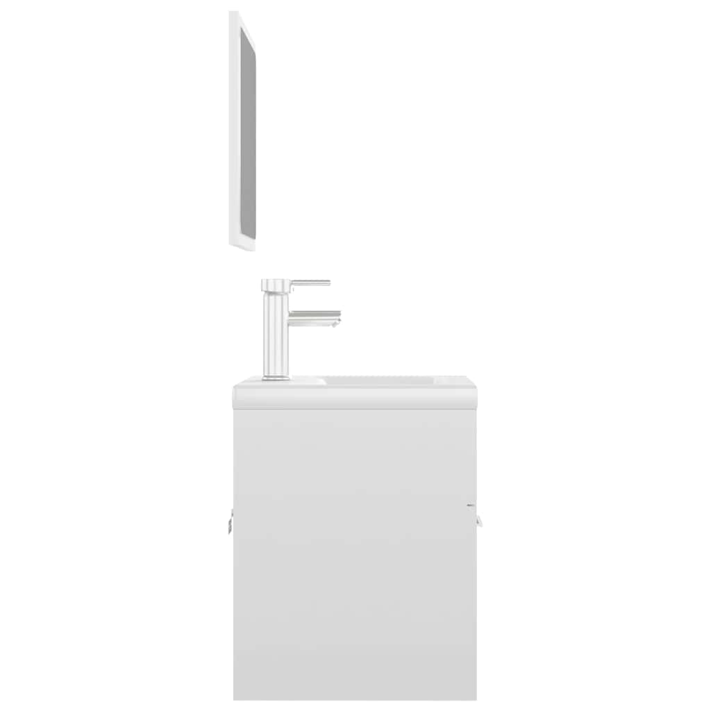 Bathroom Furniture Set | High gloss white | Engineered wood, Ceramic