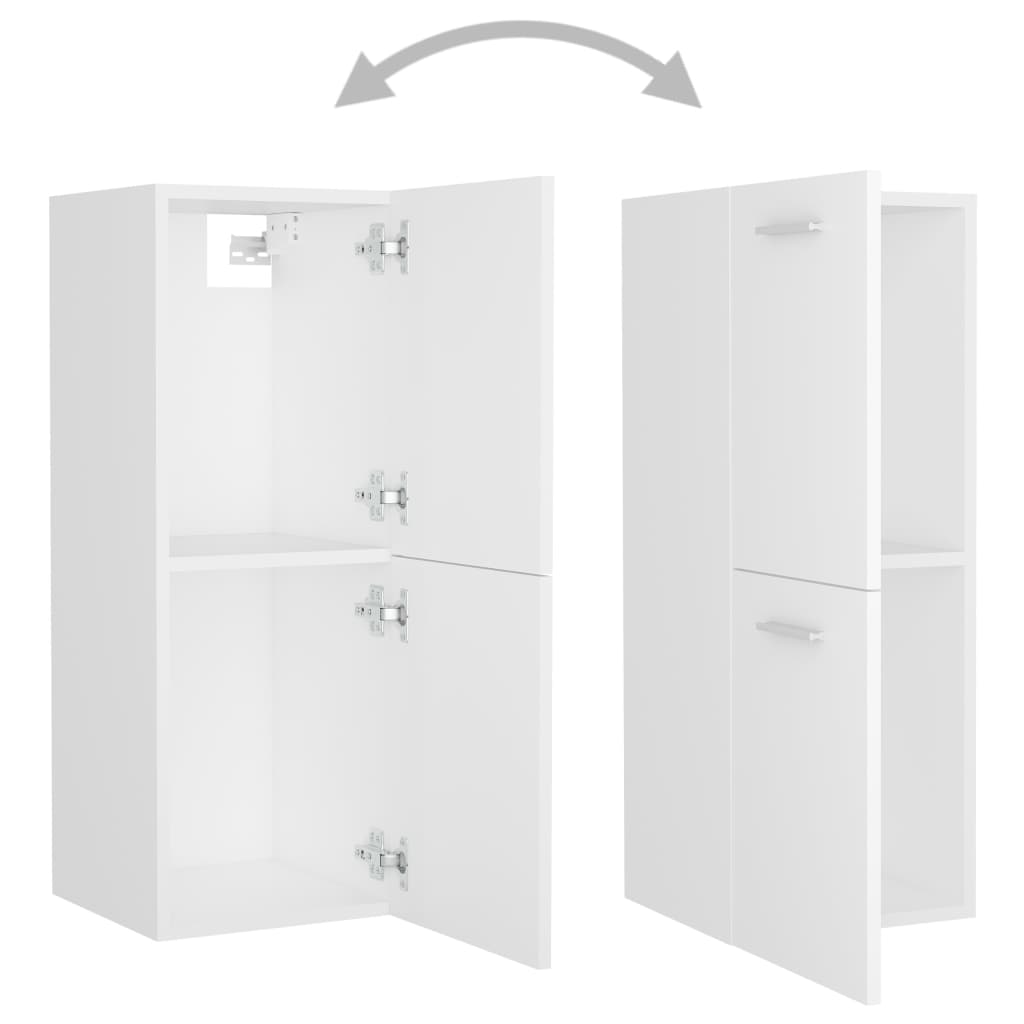 Bathroom Furniture Set | White | Engineered wood, acrylic, ceramic