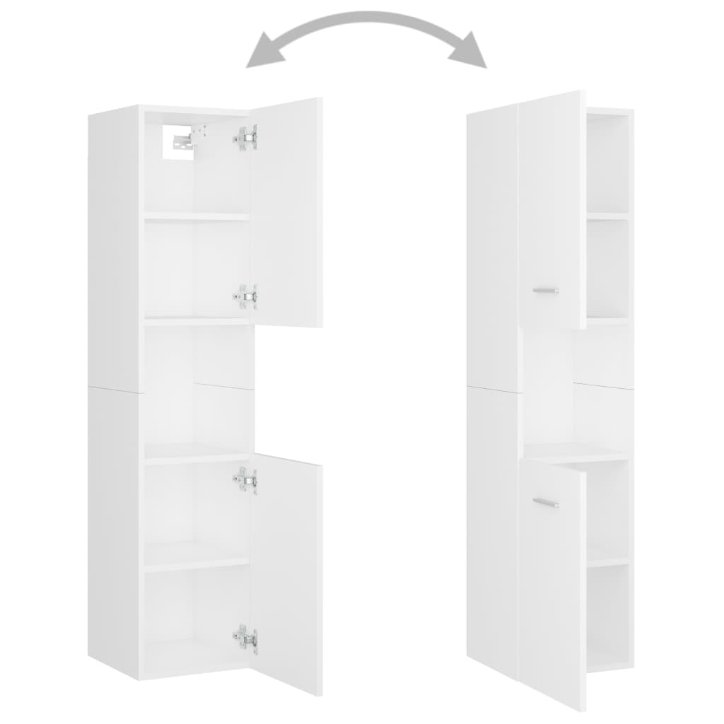 Bathroom Furniture Set | White | Engineered wood, acrylic, ceramic