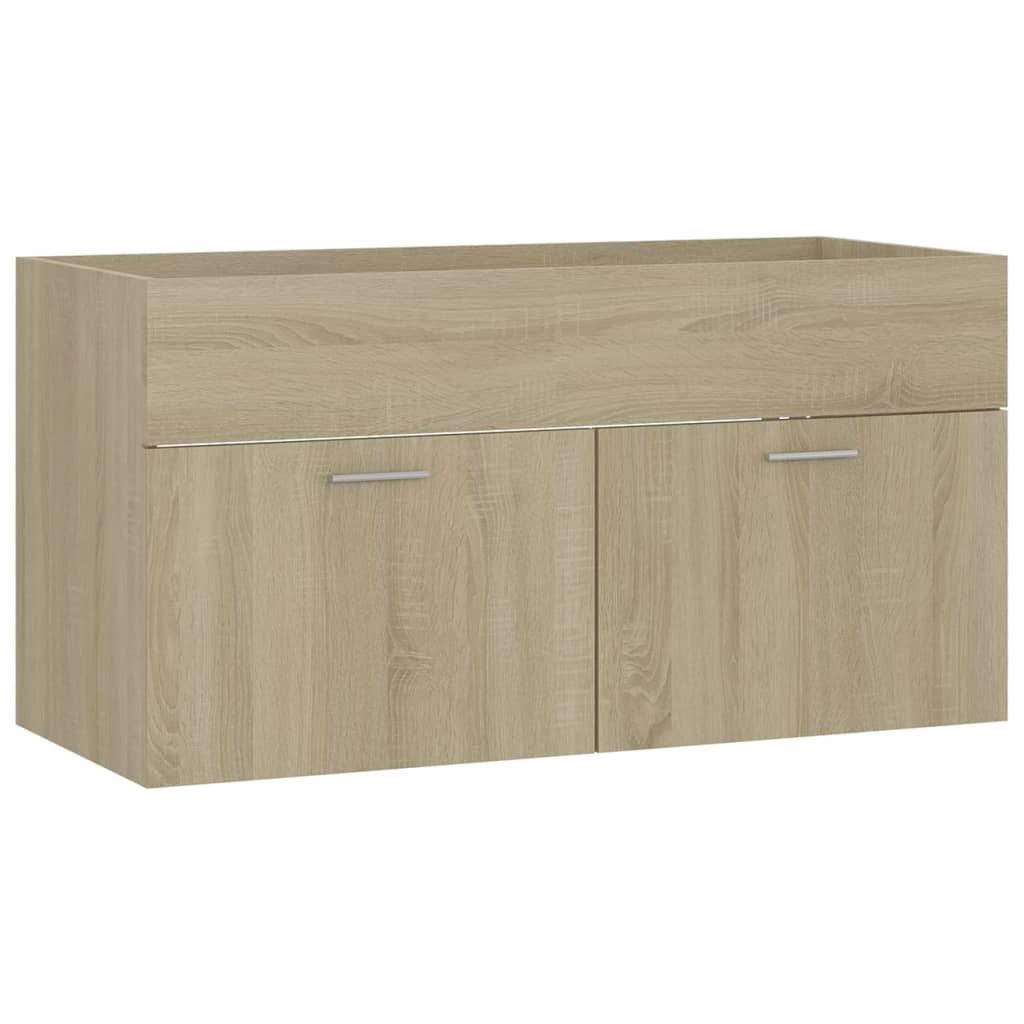 vidaXL Bathroom Furniture Set Sonoma Oak Engineered Wood