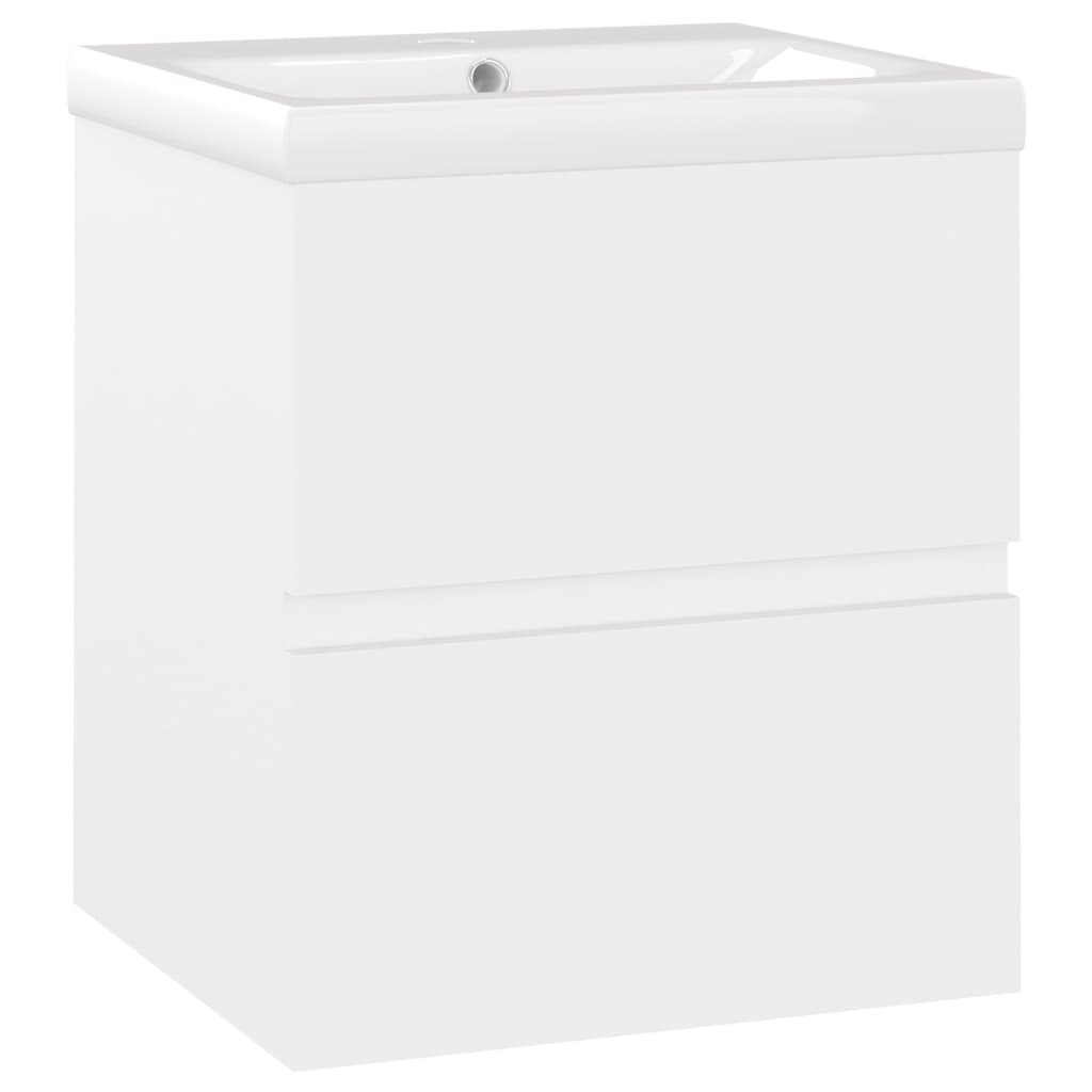 vidaXL Sink Cabinet with Built-in Basin White Engineered Wood