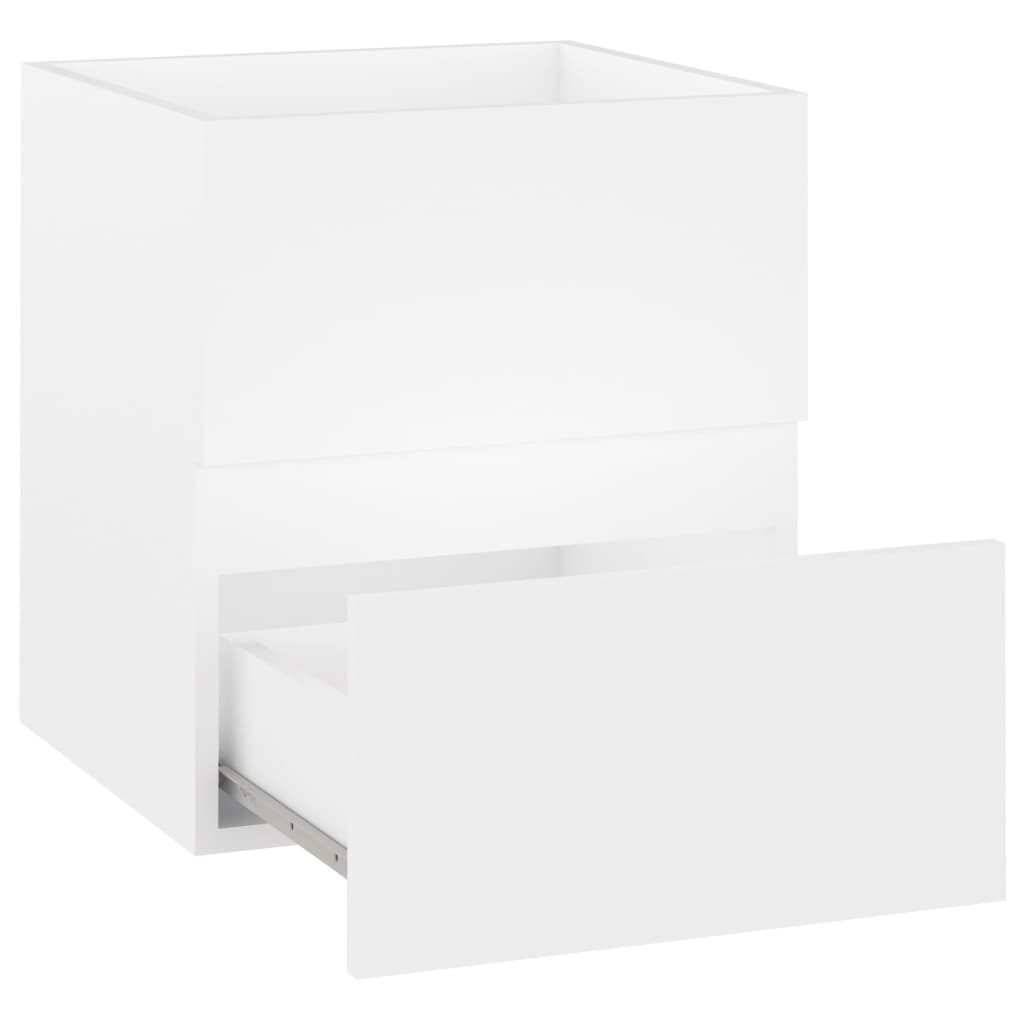 vidaXL Sink Cabinet with Built-in Basin White Engineered Wood