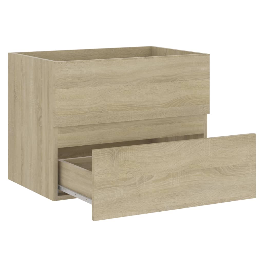 vidaXL Sink Cabinet with Built-in Basin Sonoma Oak Engineered Wood