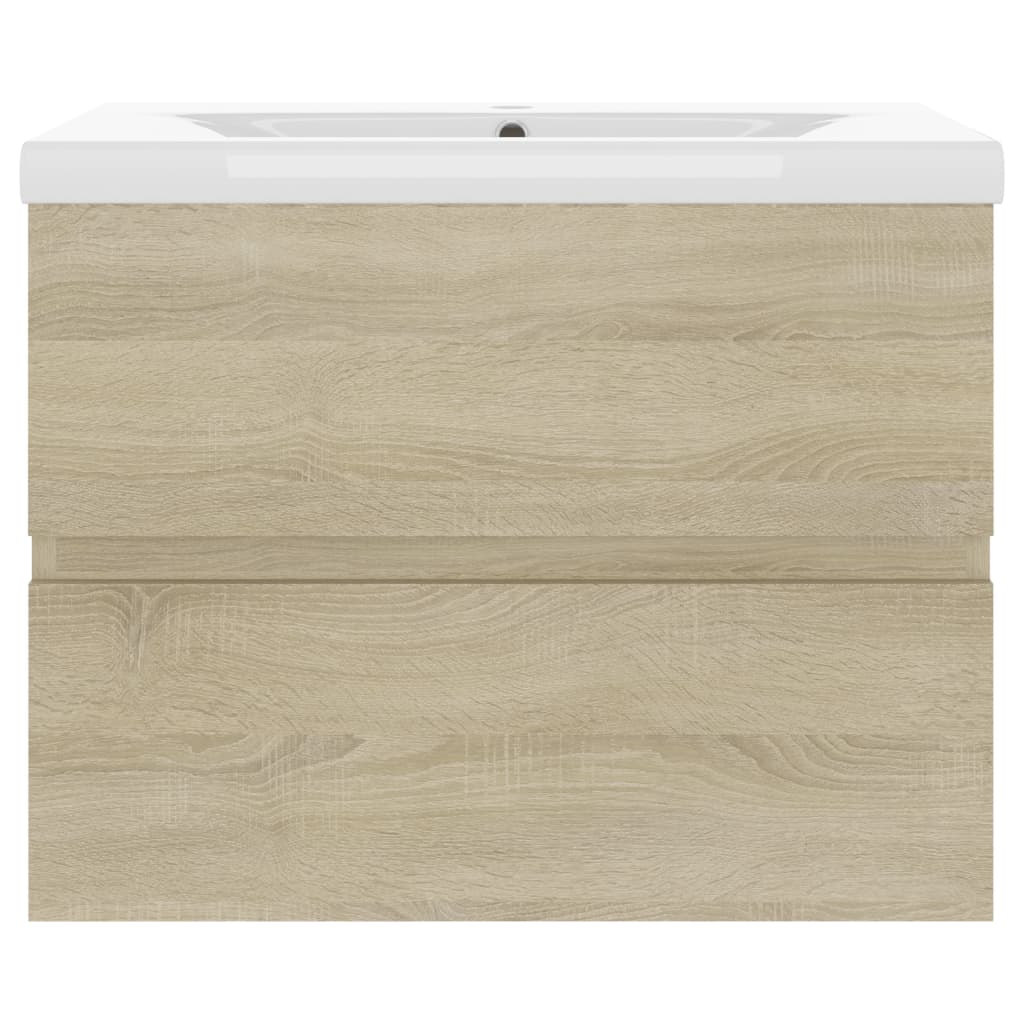 vidaXL Sink Cabinet with Built-in Basin Sonoma Oak Engineered Wood