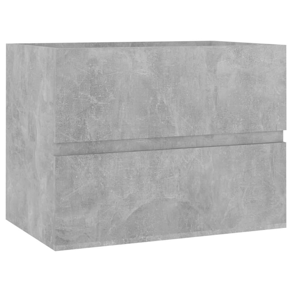 vidaXL Sink Cabinet with Built-in Basin Concrete Grey Engineered Wood