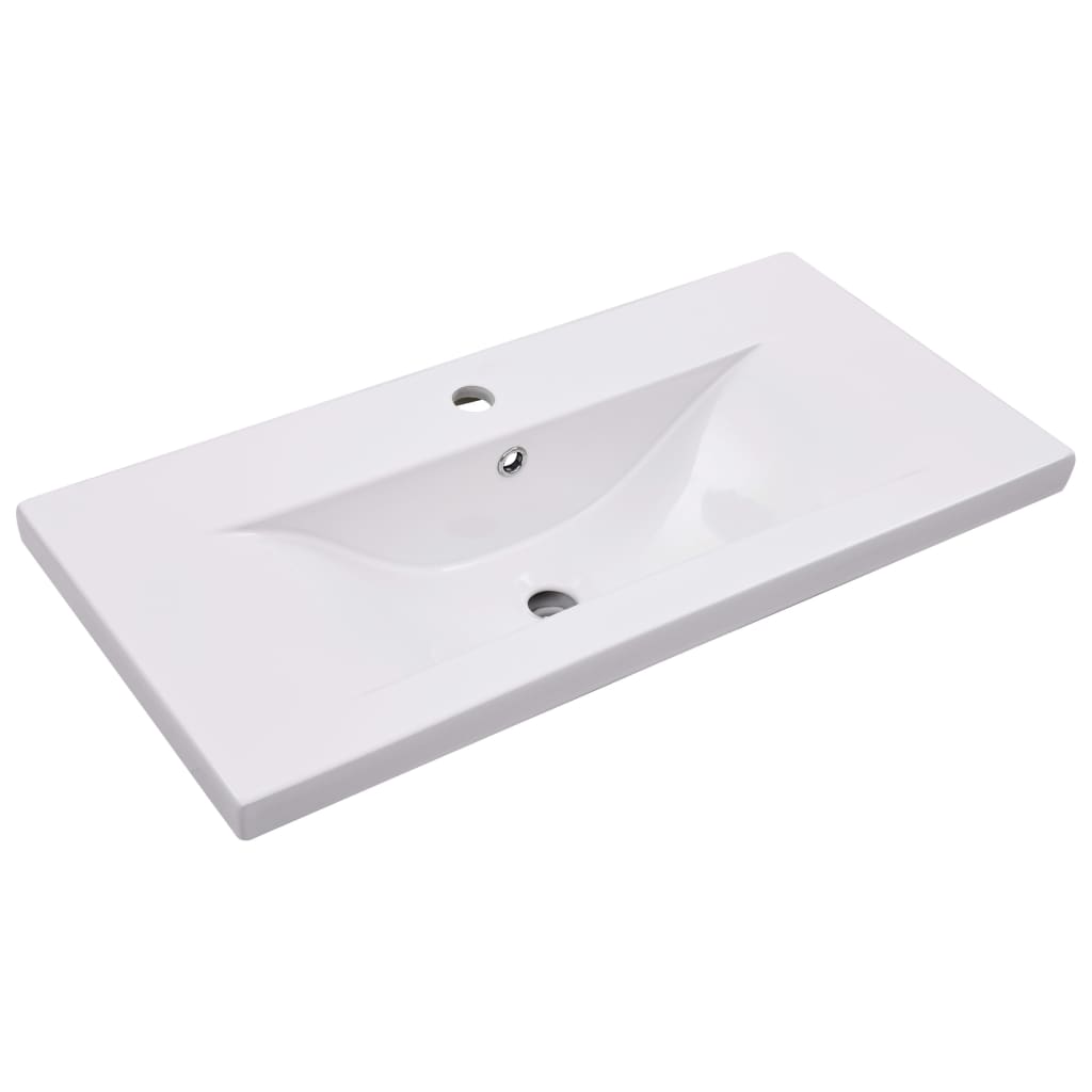 vidaXL Sink Cabinet with Built-in Basin White Engineered Wood