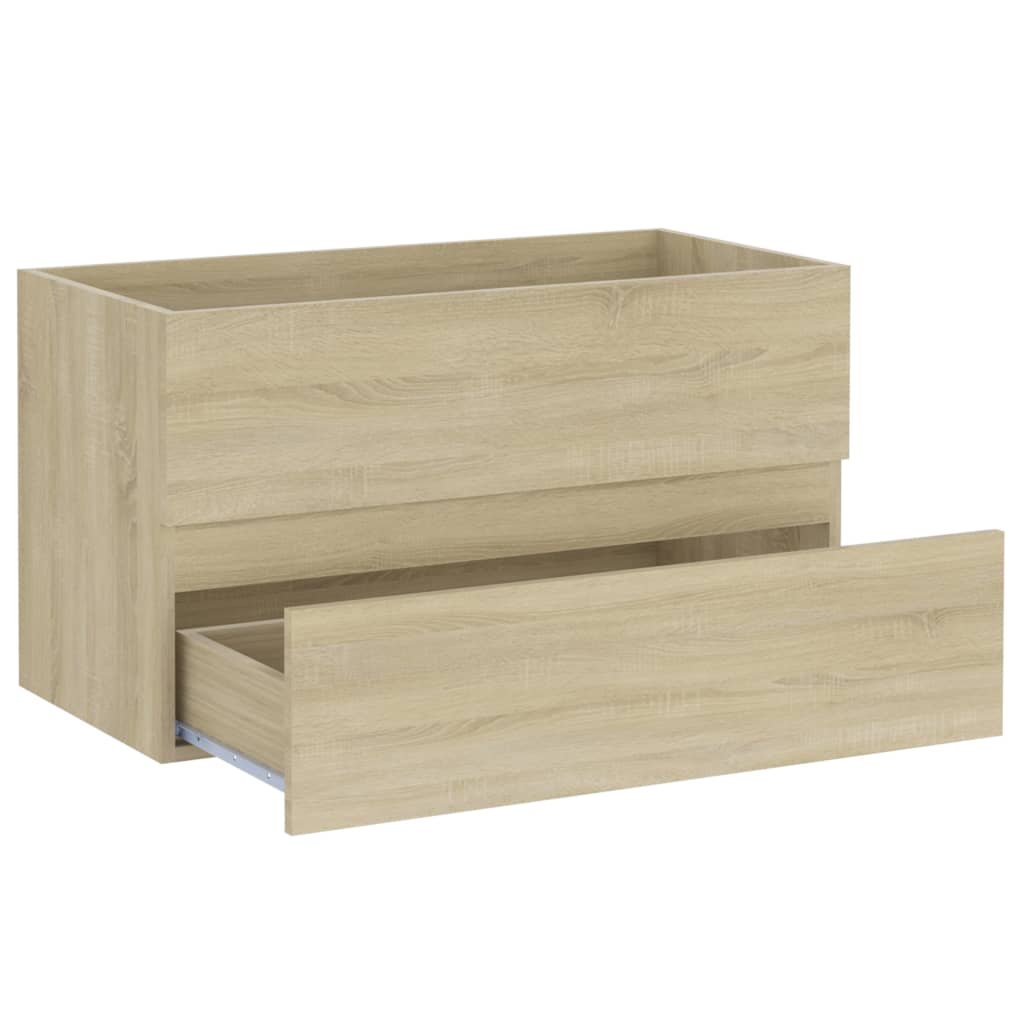 vidaXL Sink Cabinet with Built-in Basin Sonoma Oak Engineered Wood