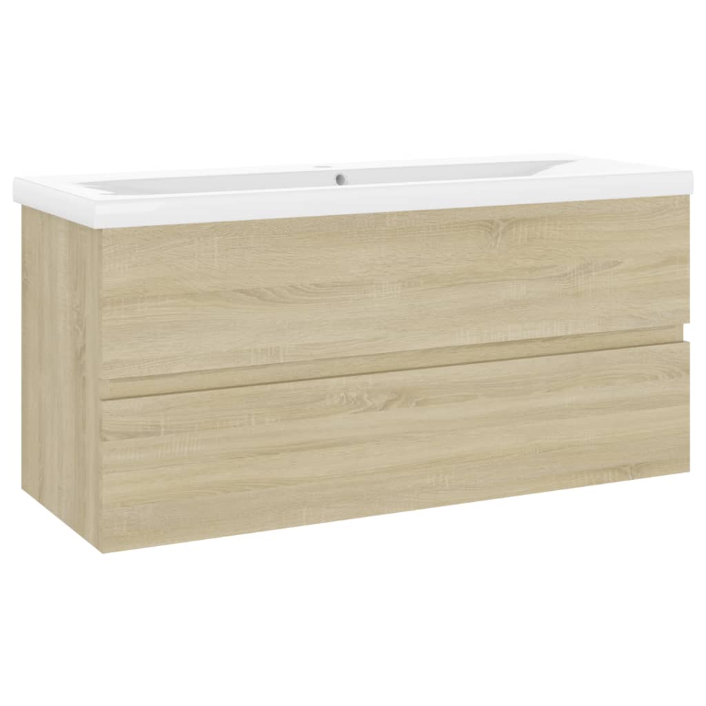 vidaXL Sink Cabinet with Built-in Basin Sonoma Oak Engineered Wood