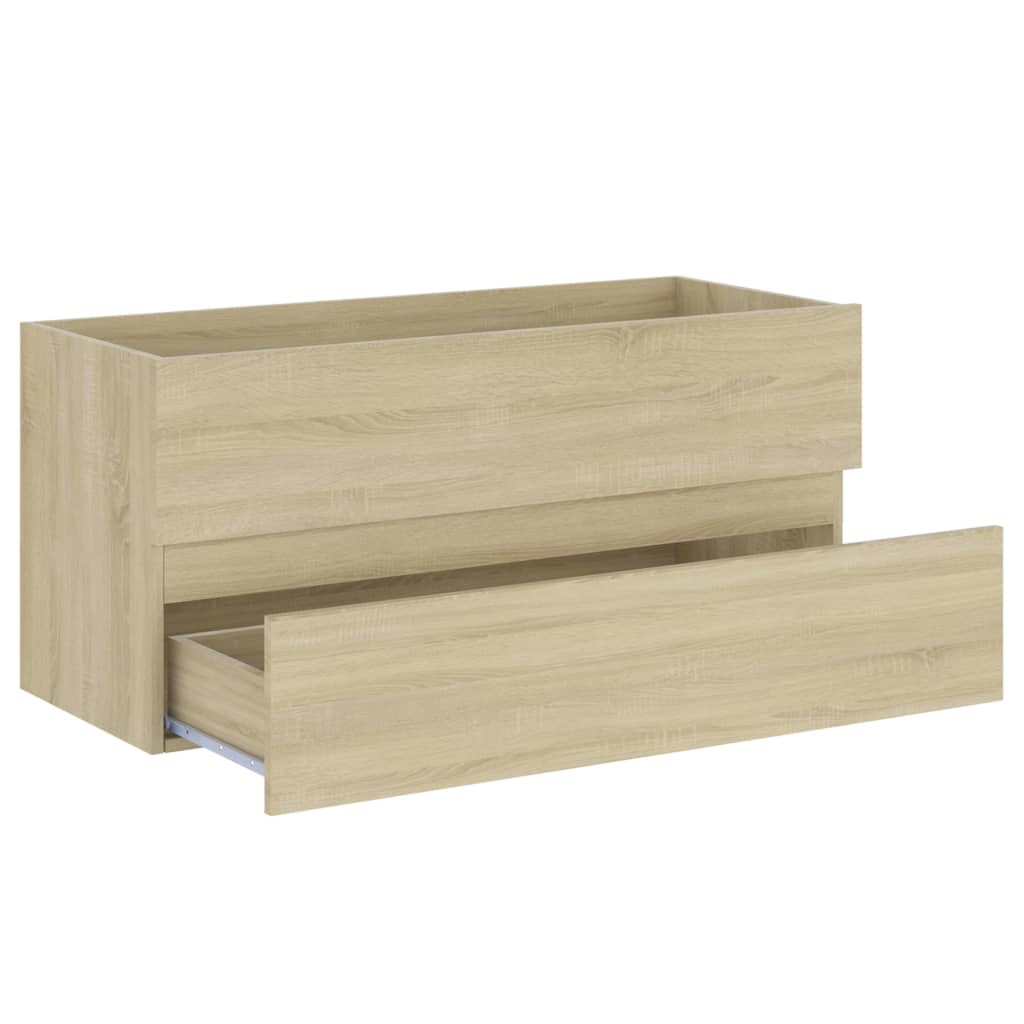 vidaXL Sink Cabinet with Built-in Basin Sonoma Oak Engineered Wood