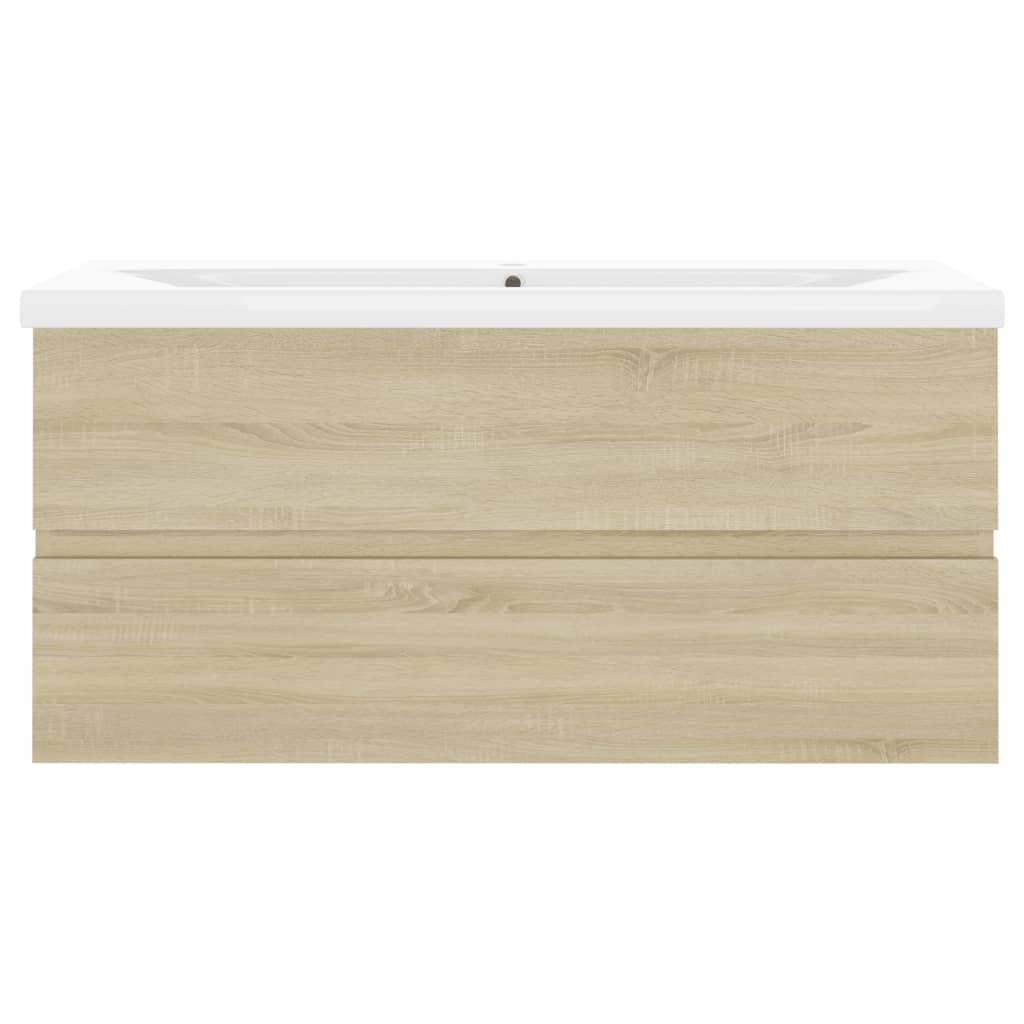 vidaXL Sink Cabinet with Built-in Basin Sonoma Oak Engineered Wood