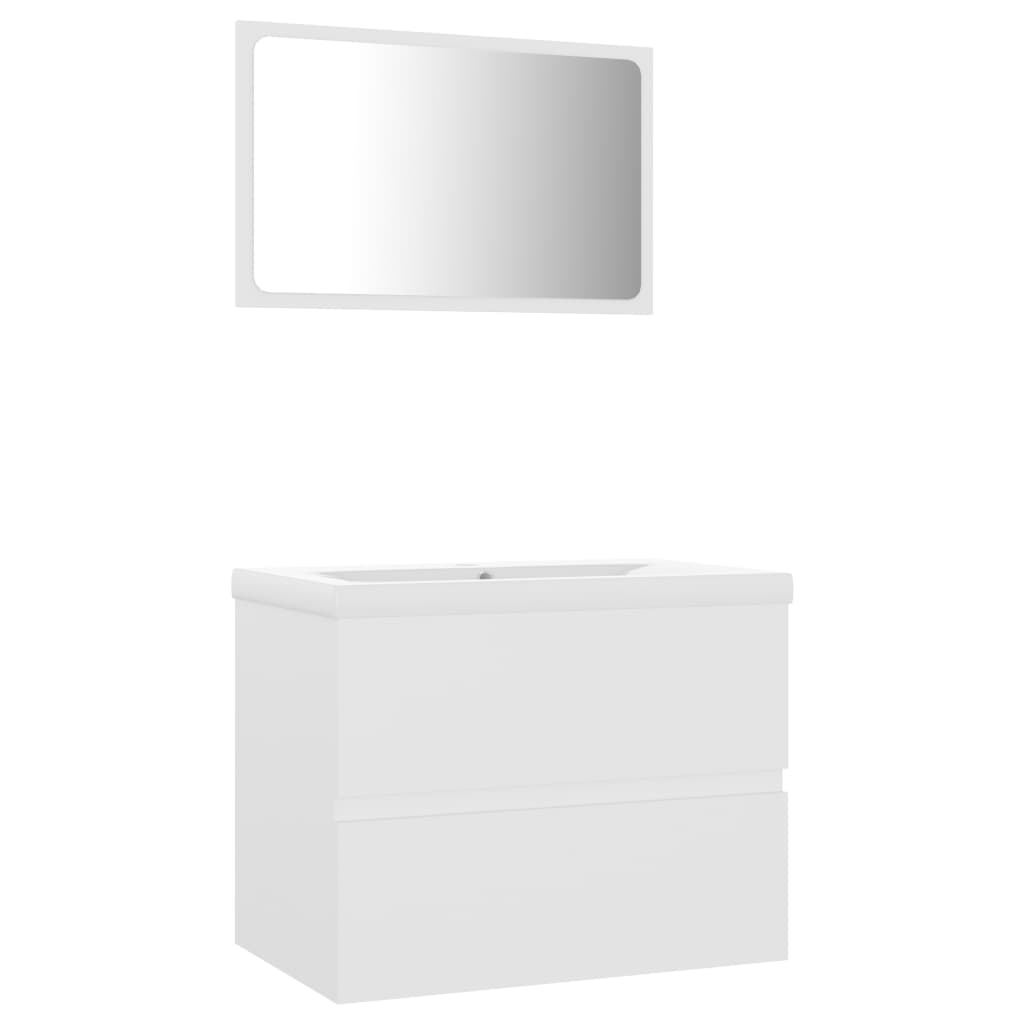 Bathroom Furniture Set | White | Engineered wood | Medium