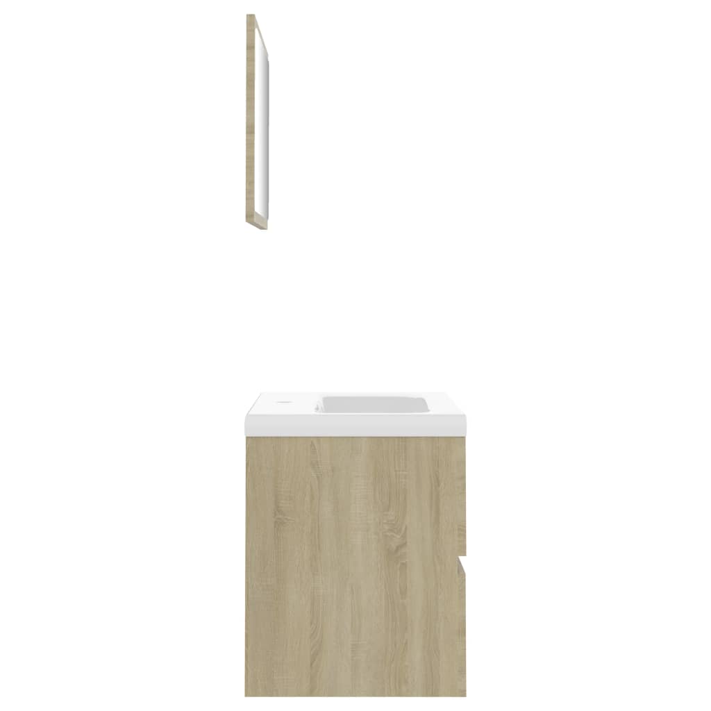 vidaXL Bathroom Furniture Set Sonoma Oak Engineered Wood