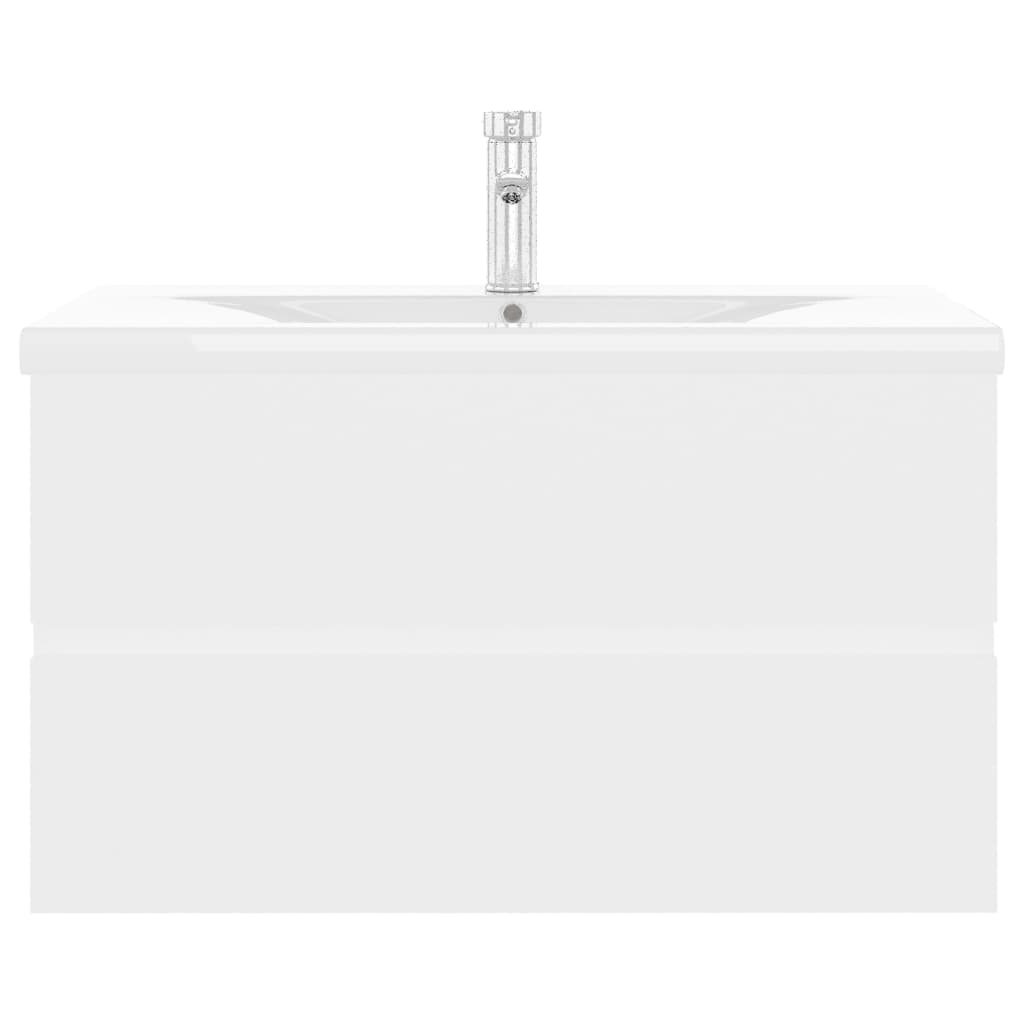 vidaXL Sink Cabinet with Built-in Basin White Engineered Wood