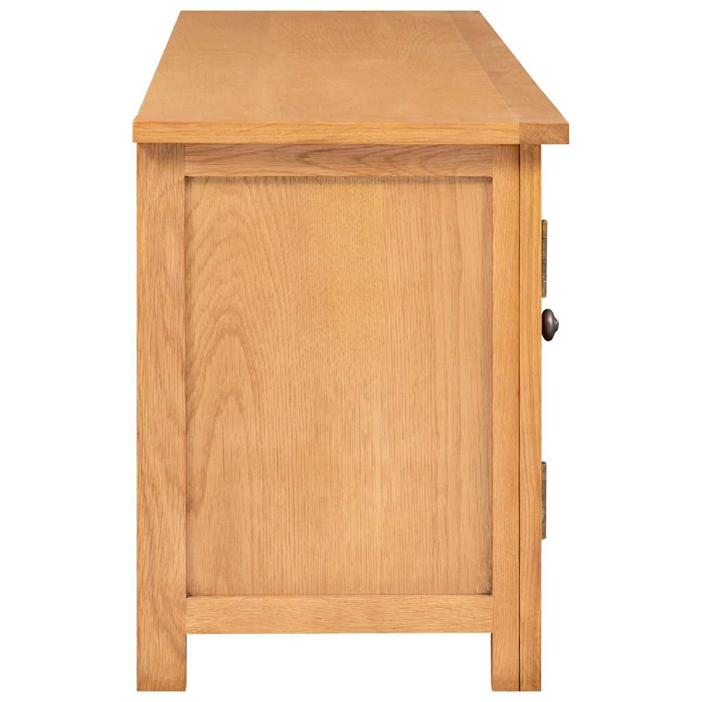 327434 vidaXL TV Cabinet 110x35x44 cm Solid Oak Wood