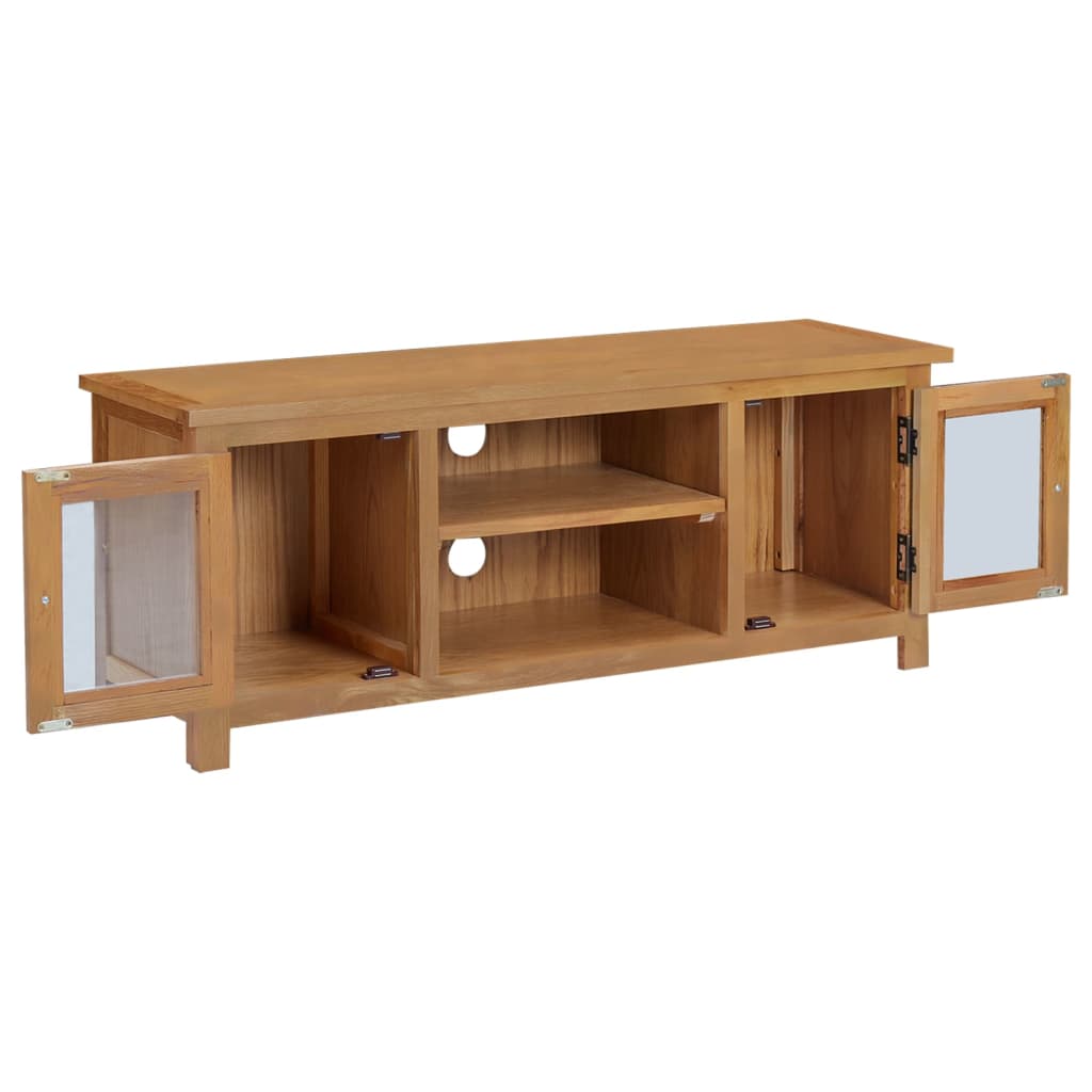 vidaXL TV Cabinet 110x35x44 cm Solid Oak Wood