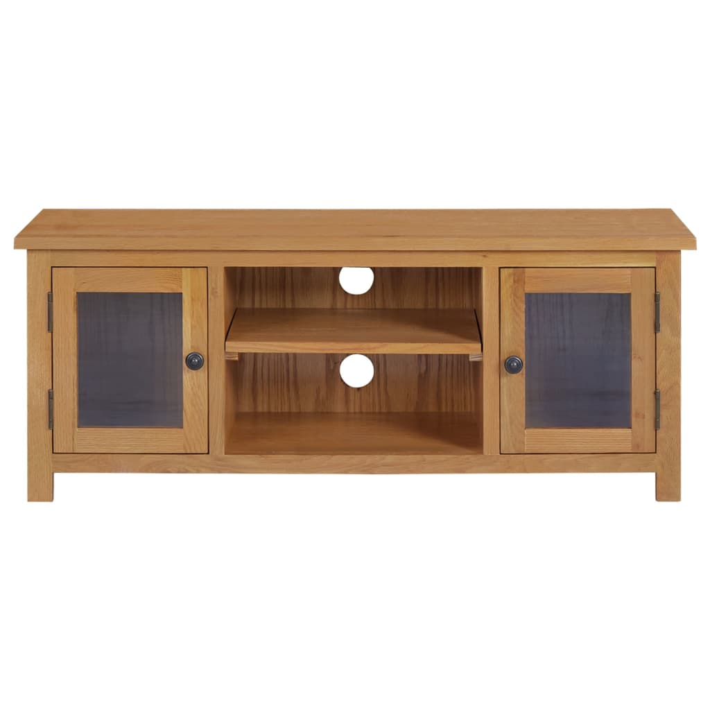 vidaXL TV Cabinet 110x35x44 cm Solid Oak Wood